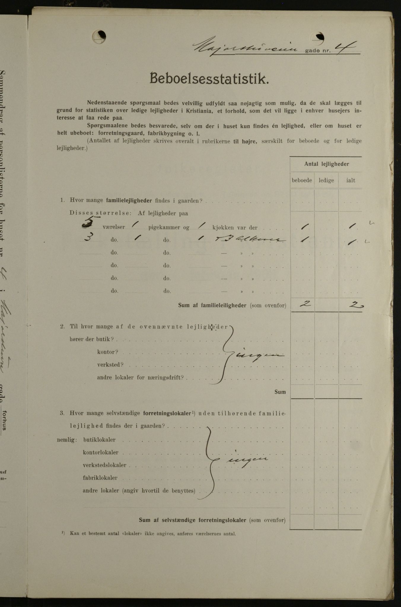 OBA, Municipal Census 1908 for Kristiania, 1908, p. 53338