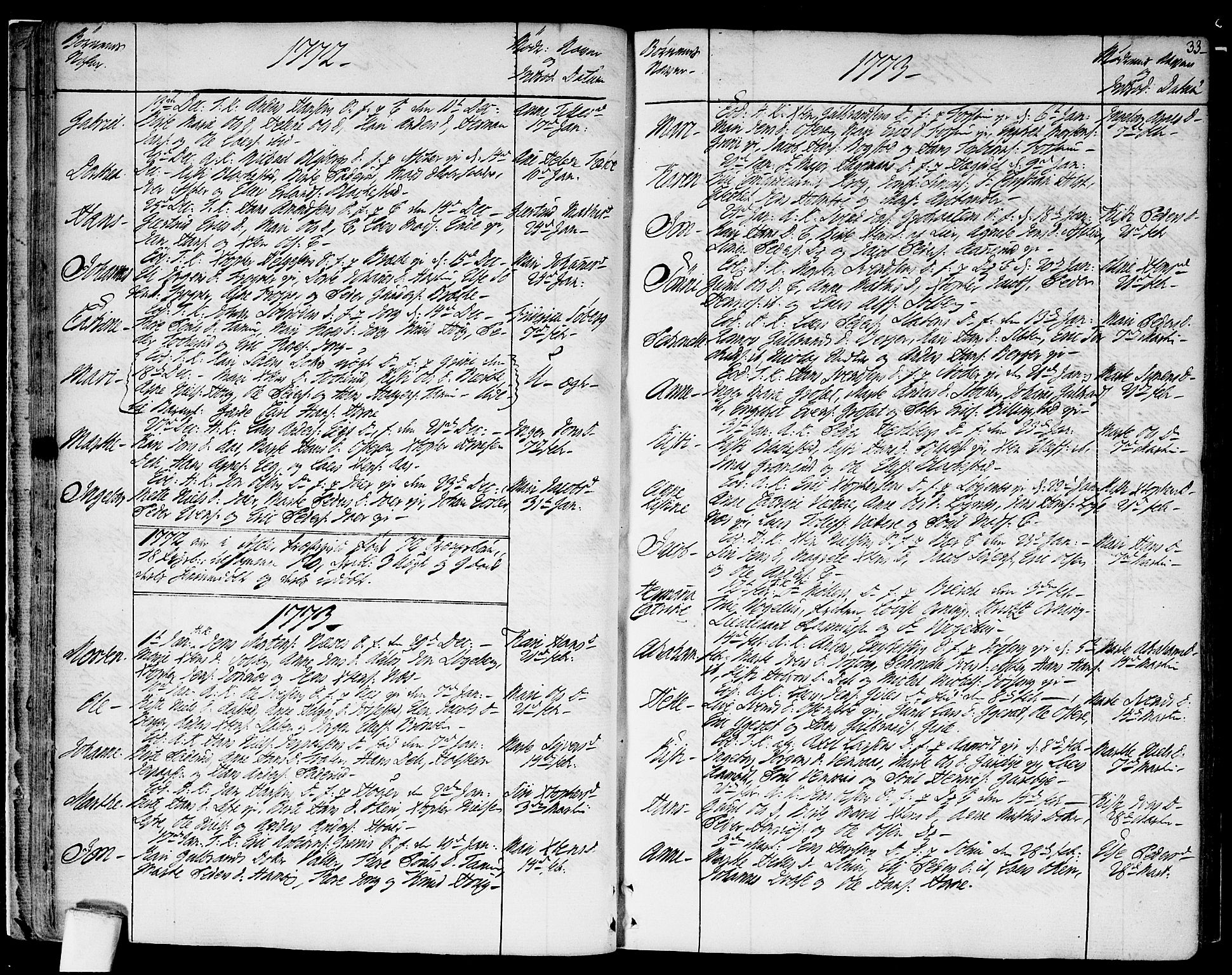 Asker prestekontor Kirkebøker, SAO/A-10256a/F/Fa/L0003: Parish register (official) no. I 3, 1767-1807, p. 33