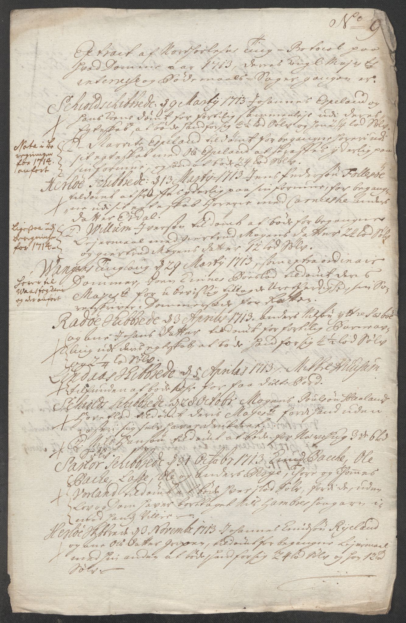 Rentekammeret inntil 1814, Reviderte regnskaper, Fogderegnskap, AV/RA-EA-4092/R51/L3195: Fogderegnskap Nordhordland og Voss, 1713, p. 245