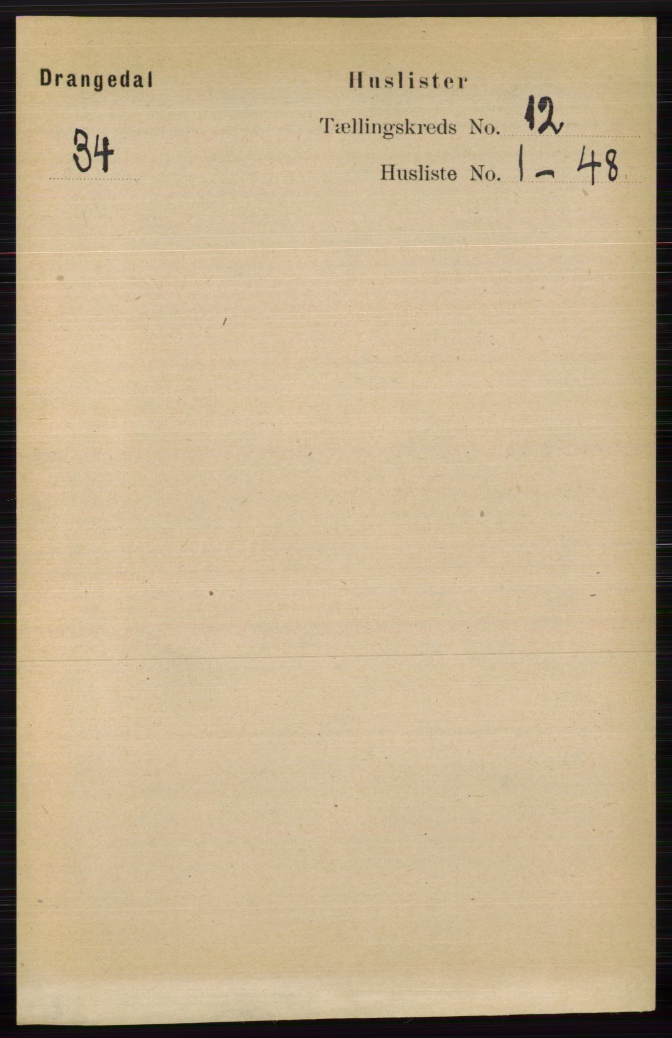 RA, 1891 census for 0817 Drangedal, 1891, p. 4310