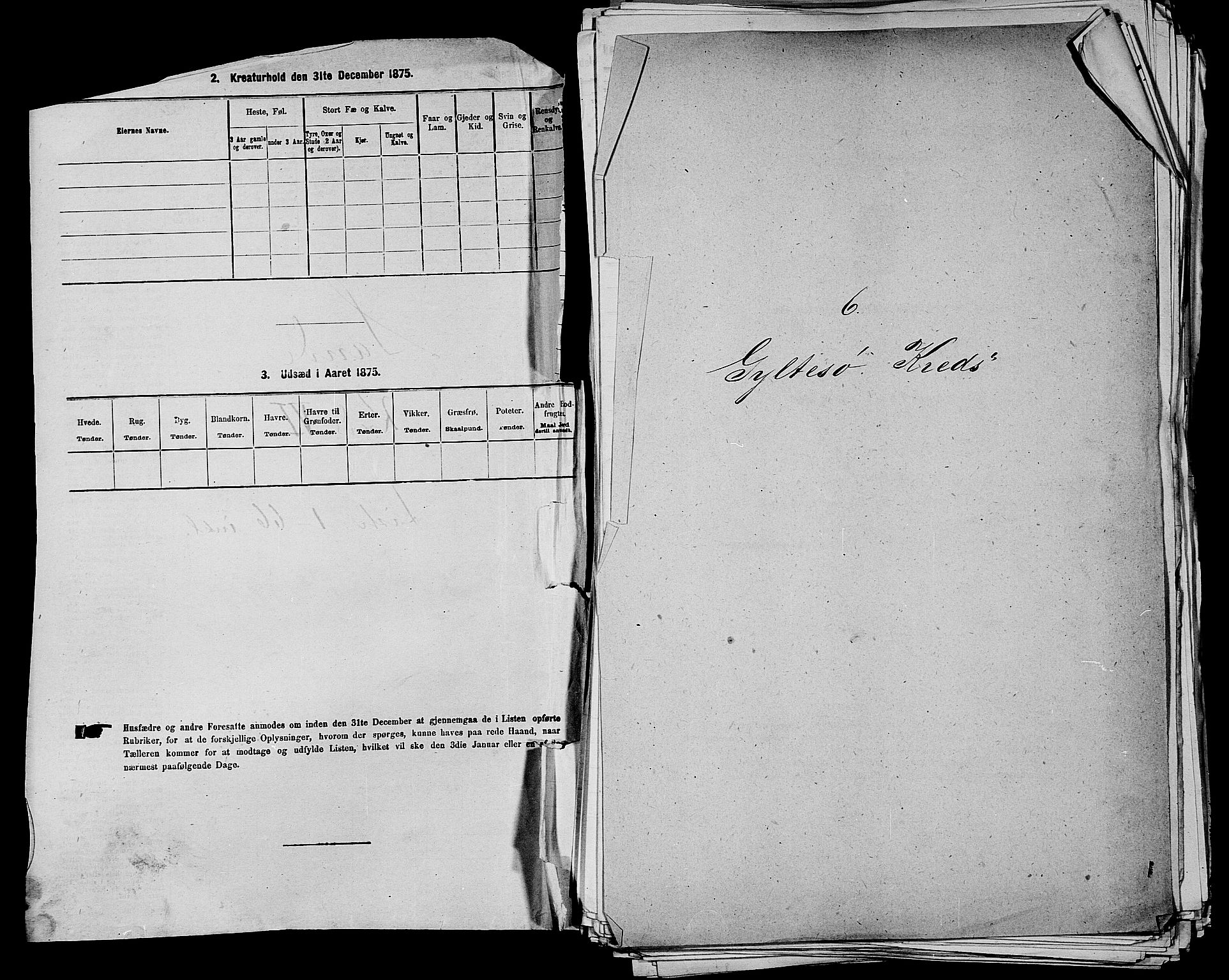 SAKO, 1875 census for 0713P Sande, 1875, p. 1154