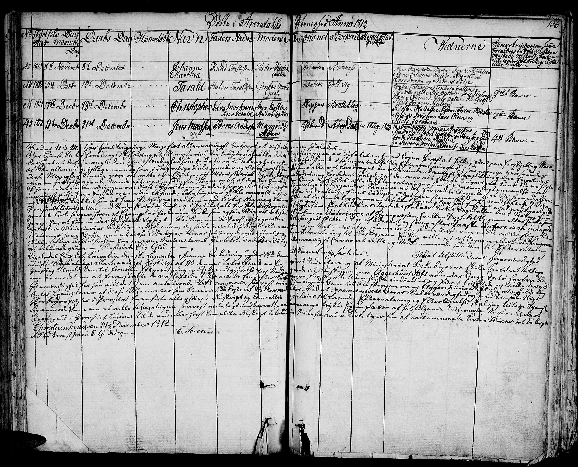 Arendal sokneprestkontor, Trefoldighet, AV/SAK-1111-0040/F/Fa/L0002: Parish register (official) no. A 2, 1771-1815, p. 136