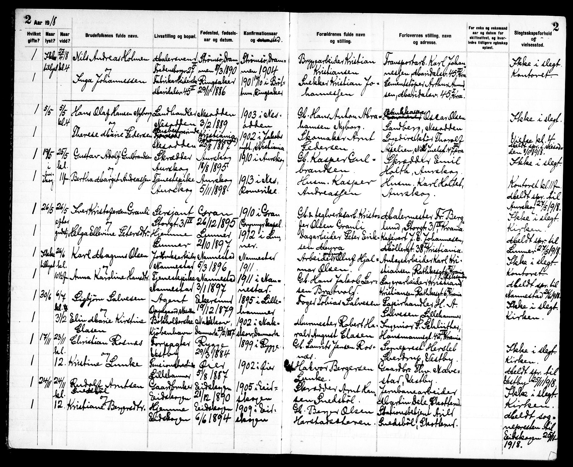 Jakob prestekontor Kirkebøker, SAO/A-10850/H/Ha/L0002: Banns register no. 2, 1917-1952, p. 2