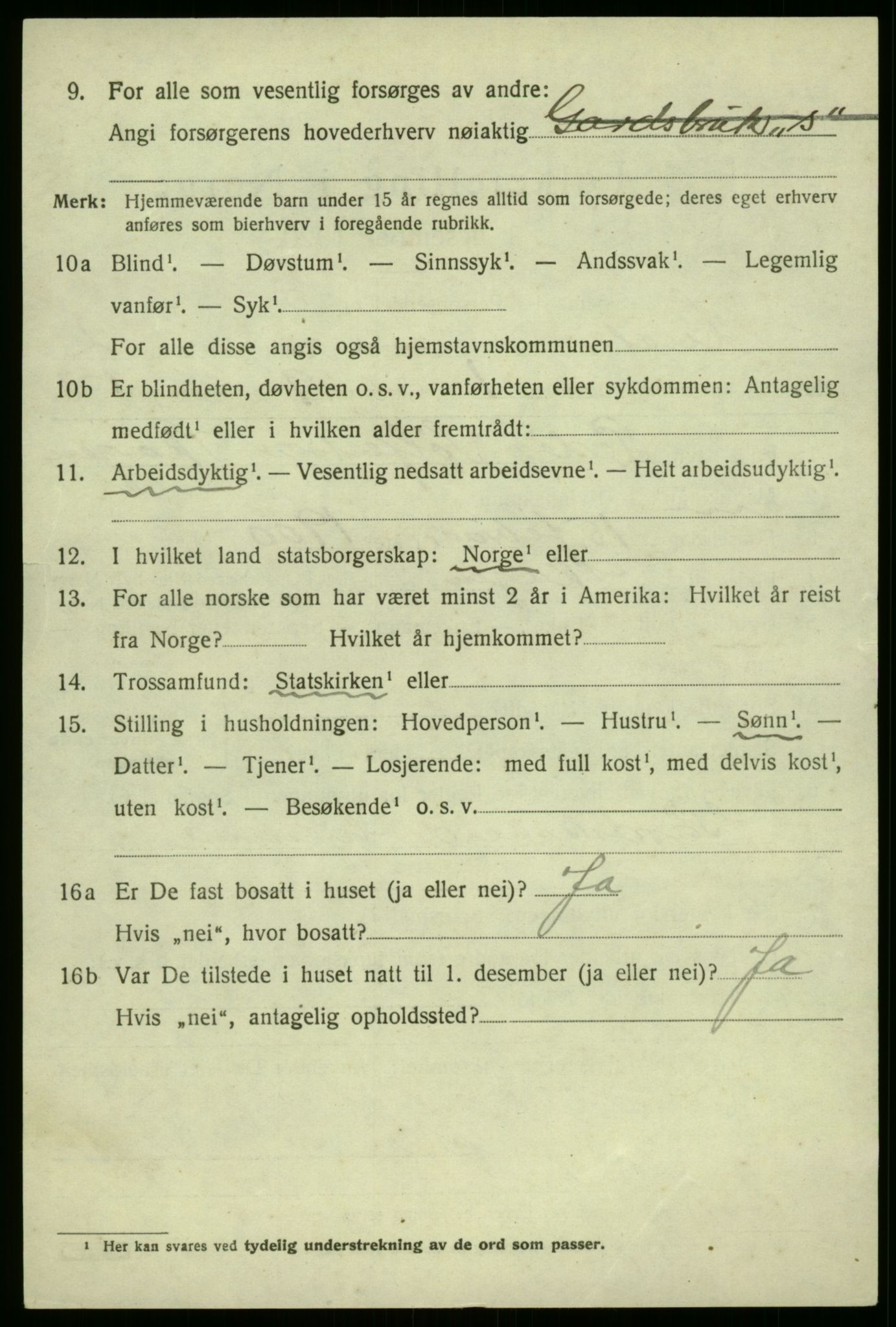 SAB, 1920 census for Luster, 1920, p. 1585