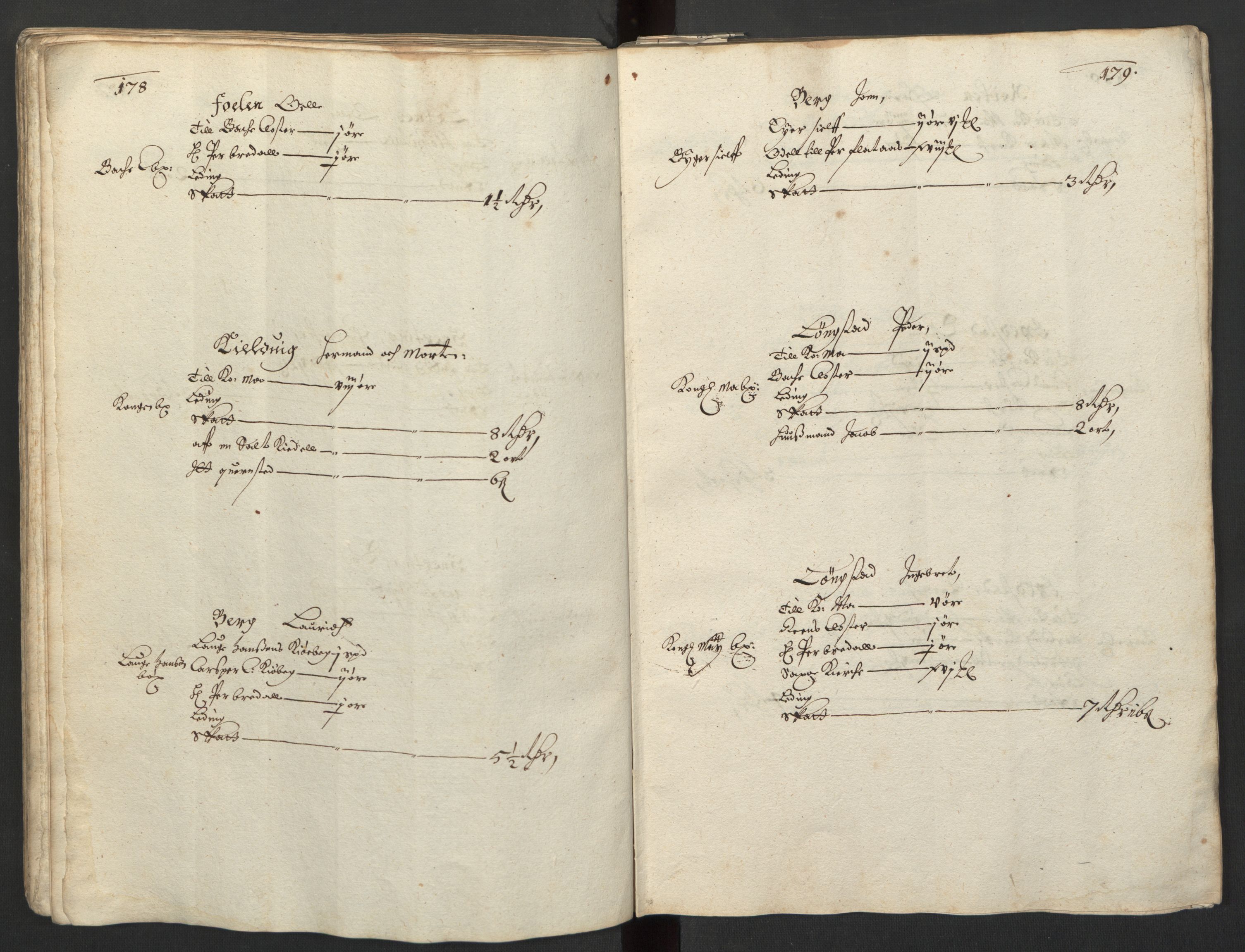 Rentekammeret inntil 1814, Realistisk ordnet avdeling, AV/RA-EA-4070/L/L0029/0001: Trondheim lagdømme: / Alminnelig jordebok og skattemanntall - Inderøy, 1661, p. 178-179