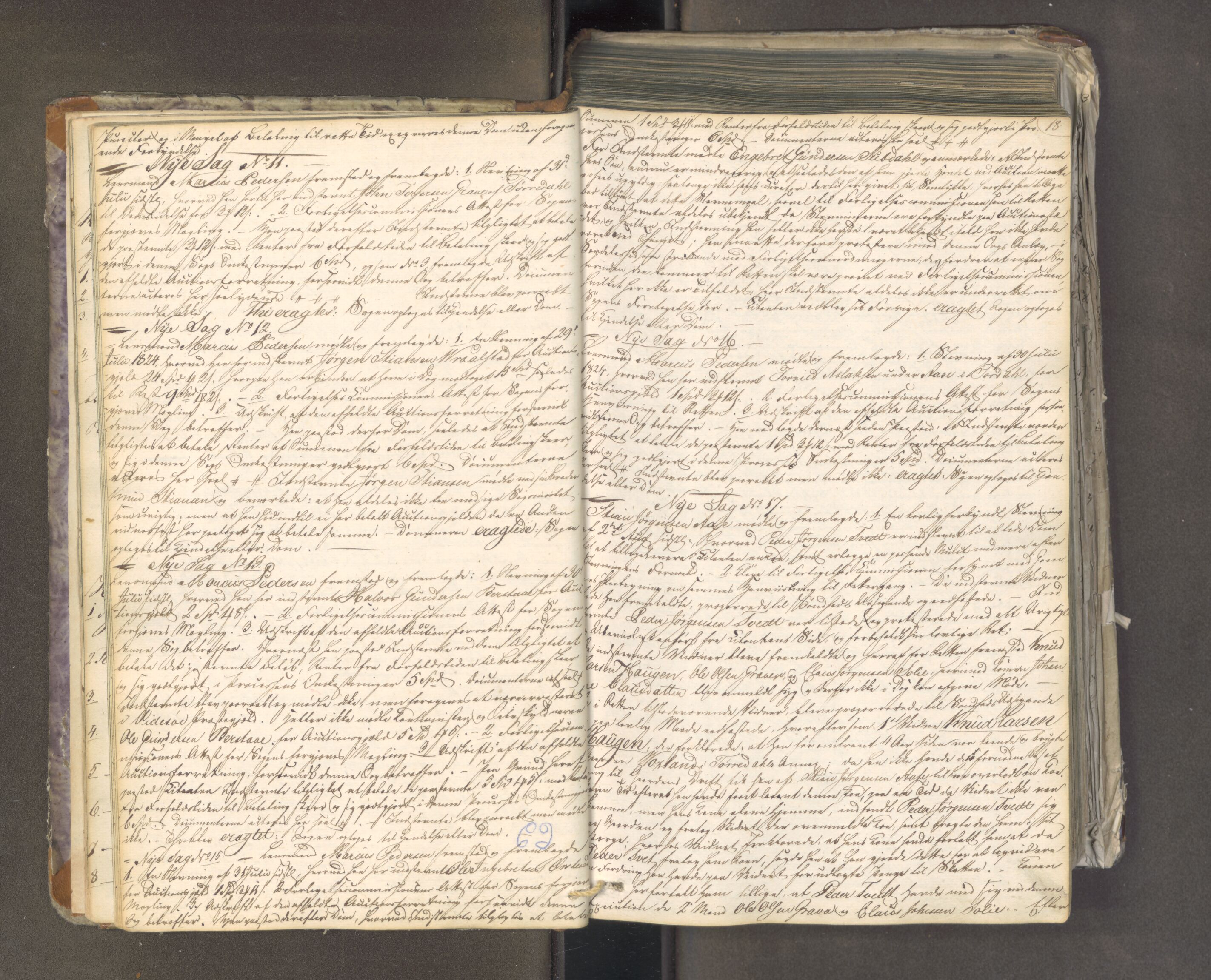 Bamble sorenskriveri, AV/SAKO-A-214/F/Fa/Faa/L0028: Tingbok, 1824-1831, p. 17b-18a