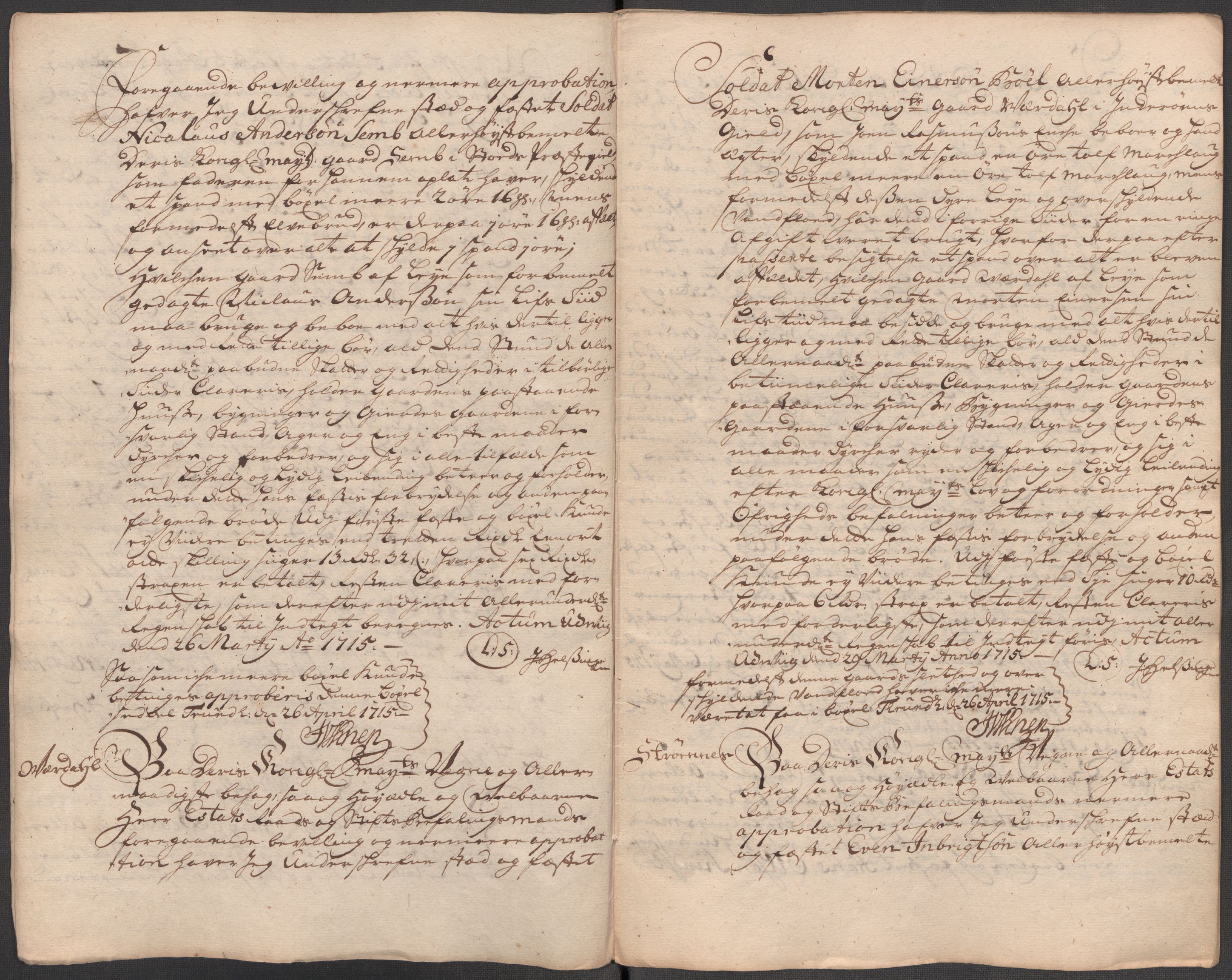 Rentekammeret inntil 1814, Reviderte regnskaper, Fogderegnskap, AV/RA-EA-4092/R63/L4323: Fogderegnskap Inderøy, 1715, p. 257