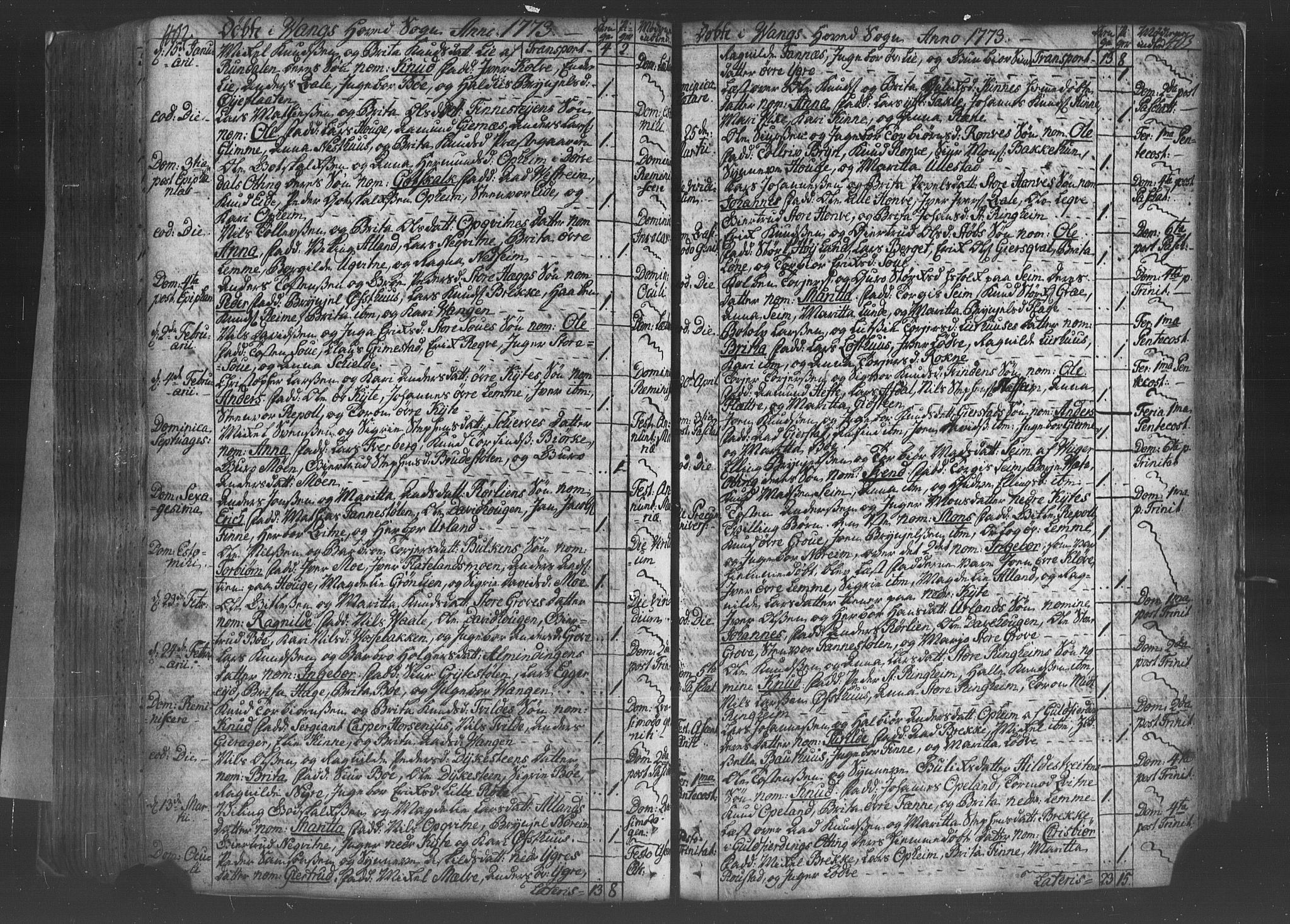 Voss sokneprestembete, AV/SAB-A-79001/H/Haa: Parish register (official) no. A 8, 1752-1780, p. 402-403