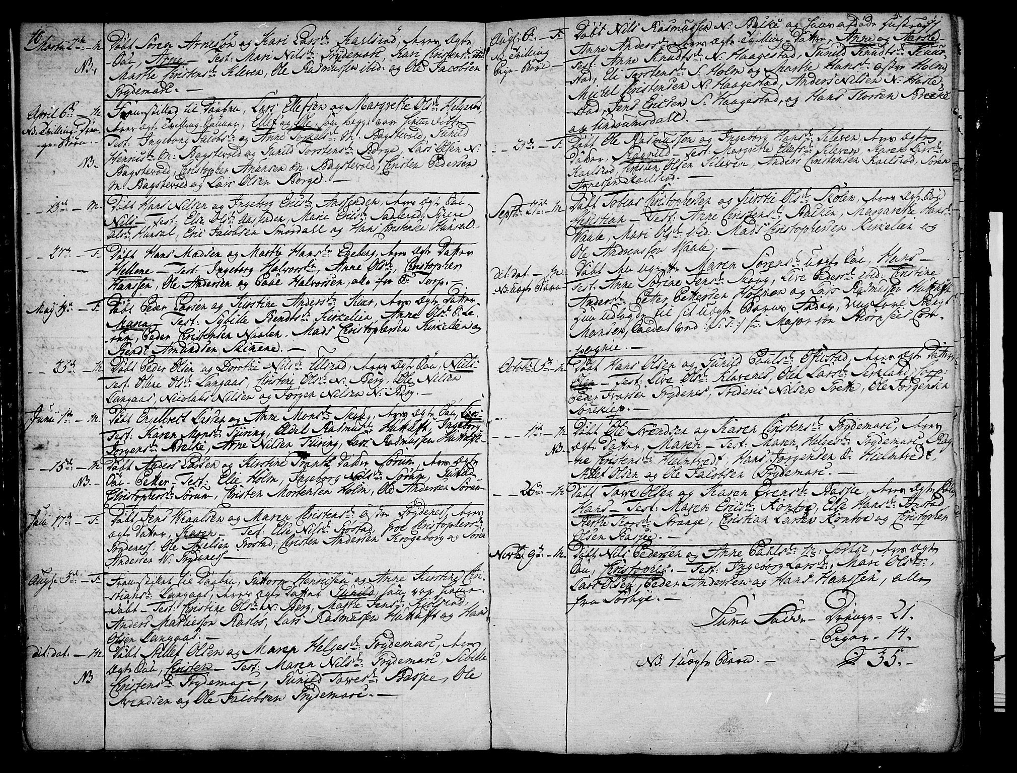 Våle kirkebøker, AV/SAKO-A-334/F/Fa/L0005: Parish register (official) no. I 5, 1773-1808, p. 10-11
