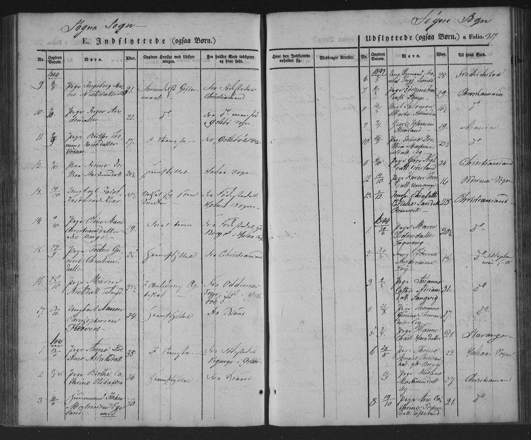 Søgne sokneprestkontor, AV/SAK-1111-0037/F/Fa/Fab/L0009: Parish register (official) no. A 9, 1838-1853, p. 317