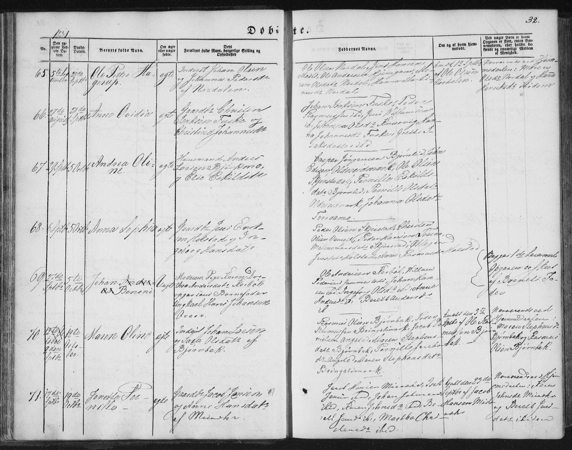 Ministerialprotokoller, klokkerbøker og fødselsregistre - Nordland, AV/SAT-A-1459/852/L0738: Parish register (official) no. 852A08, 1849-1865, p. 32