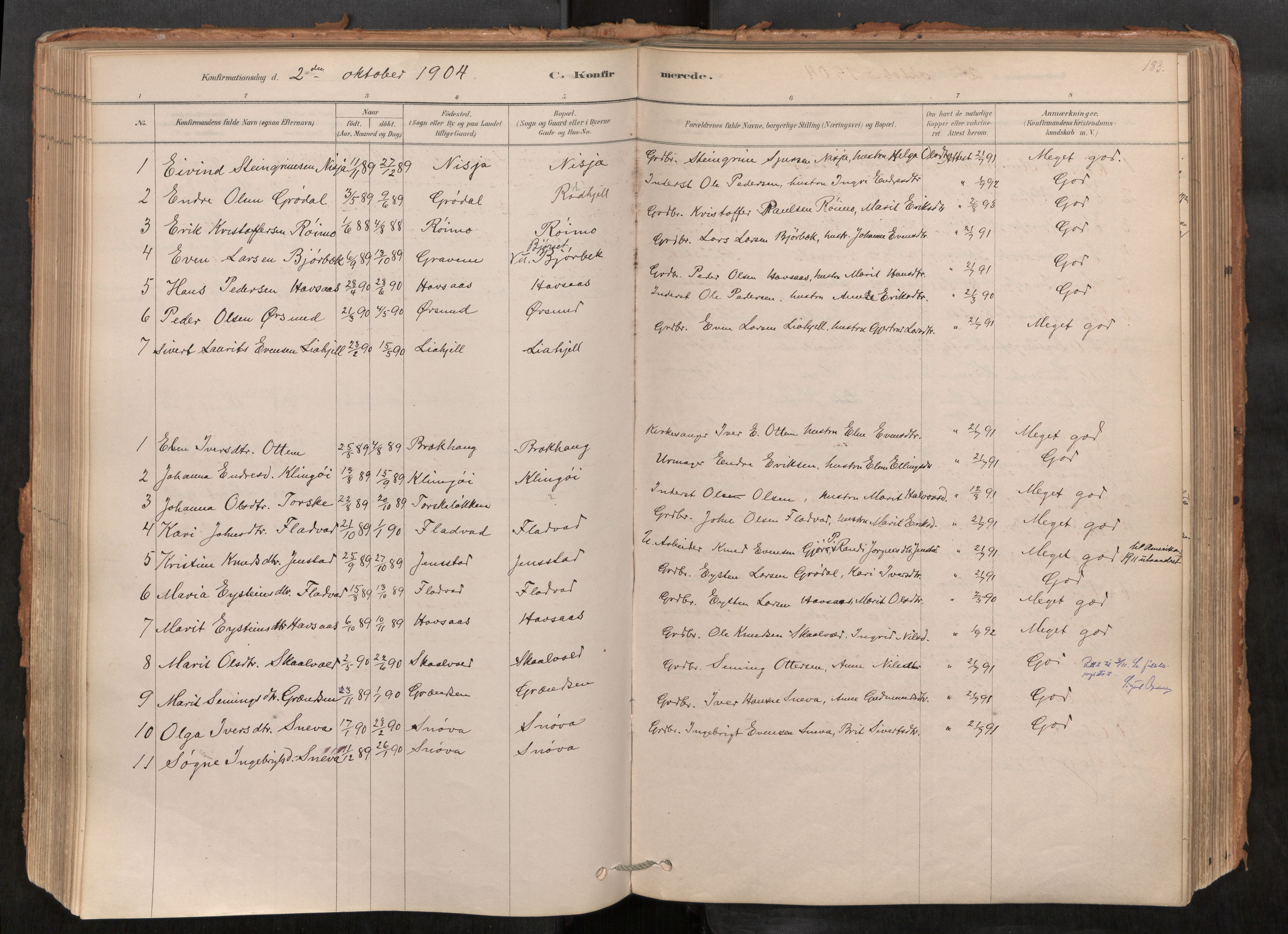 Sunndal sokneprestkontor, AV/SAT-A-1085/1/I/I1/I1a/L0001: Parish register (official) no. 1, 1877-1914, p. 183