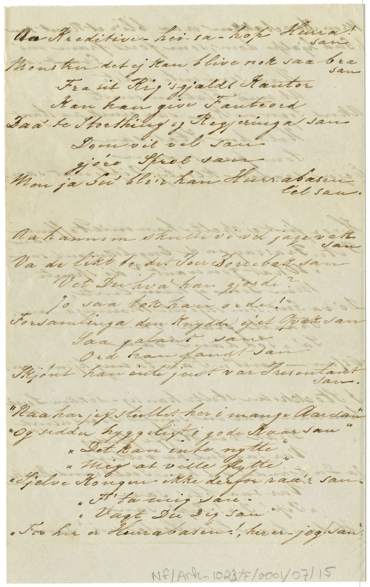 Diderik Maria Aalls brevsamling, NF/Ark-1023/F/L0001: D.M. Aalls brevsamling. A - B, 1738-1889, p. 61