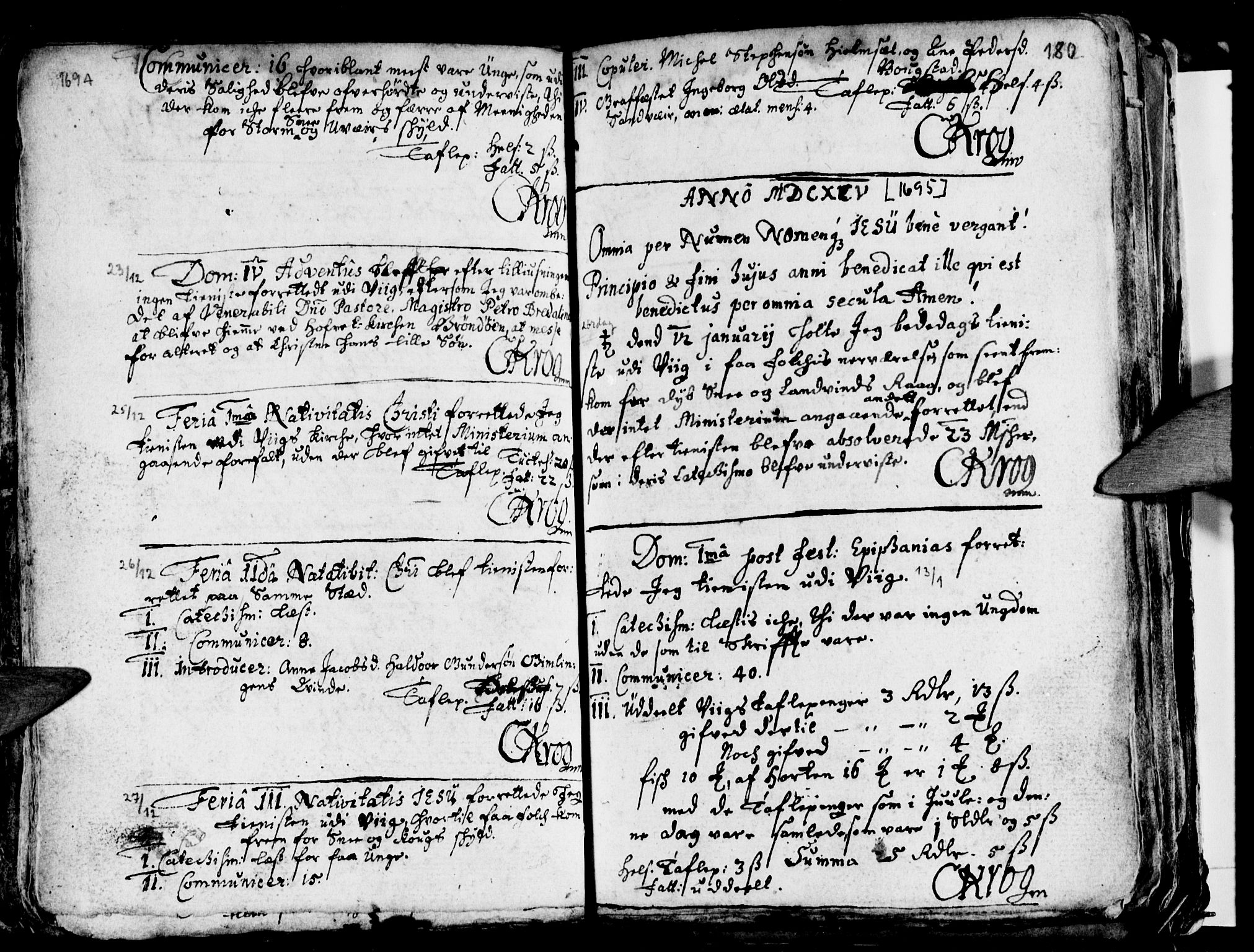 Ministerialprotokoller, klokkerbøker og fødselsregistre - Nordland, SAT/A-1459/812/L0172: Parish register (official) no. 812A01, 1677-1718, p. 180