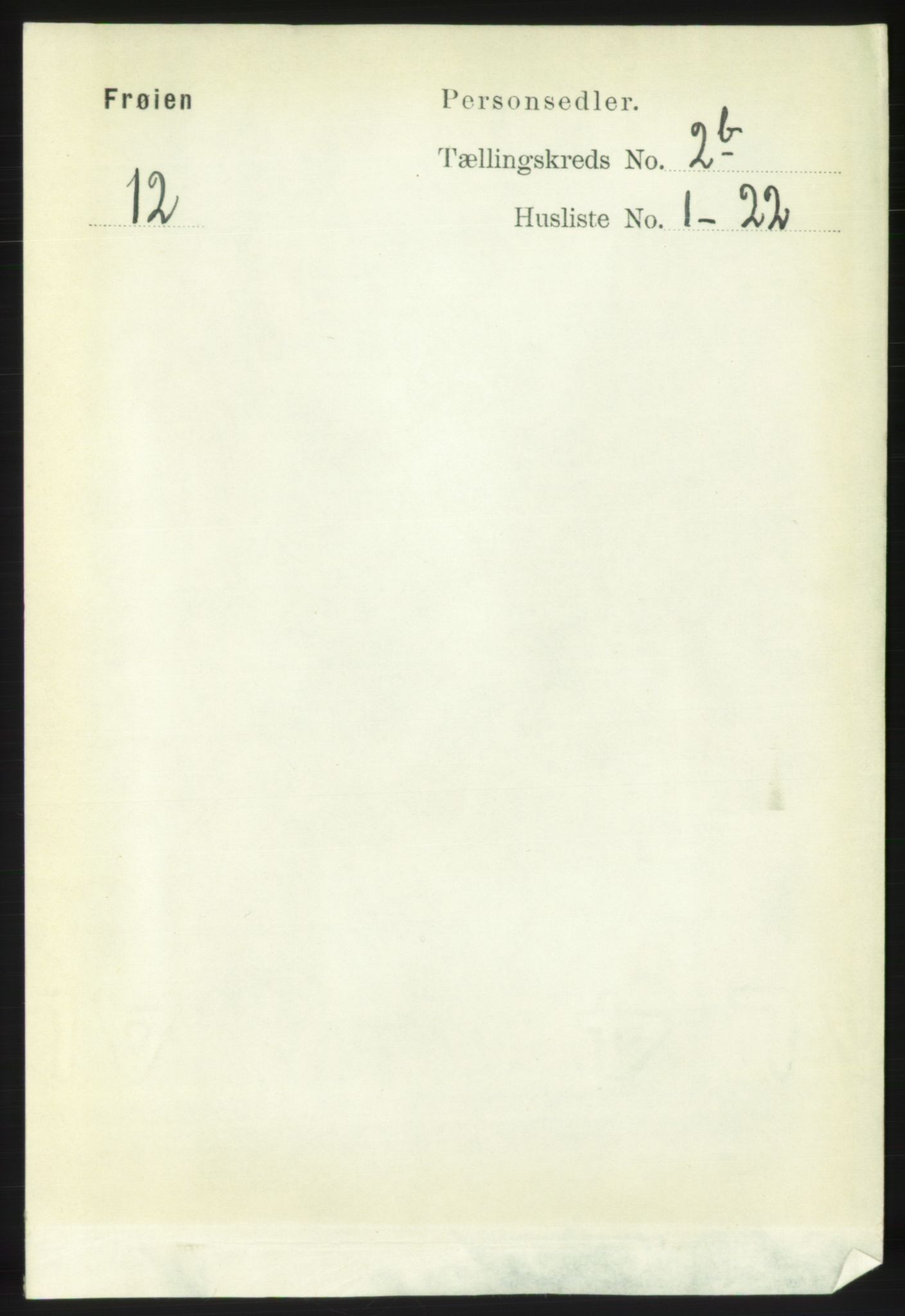 RA, 1891 census for 1619 Frøya, 1891, p. 1397