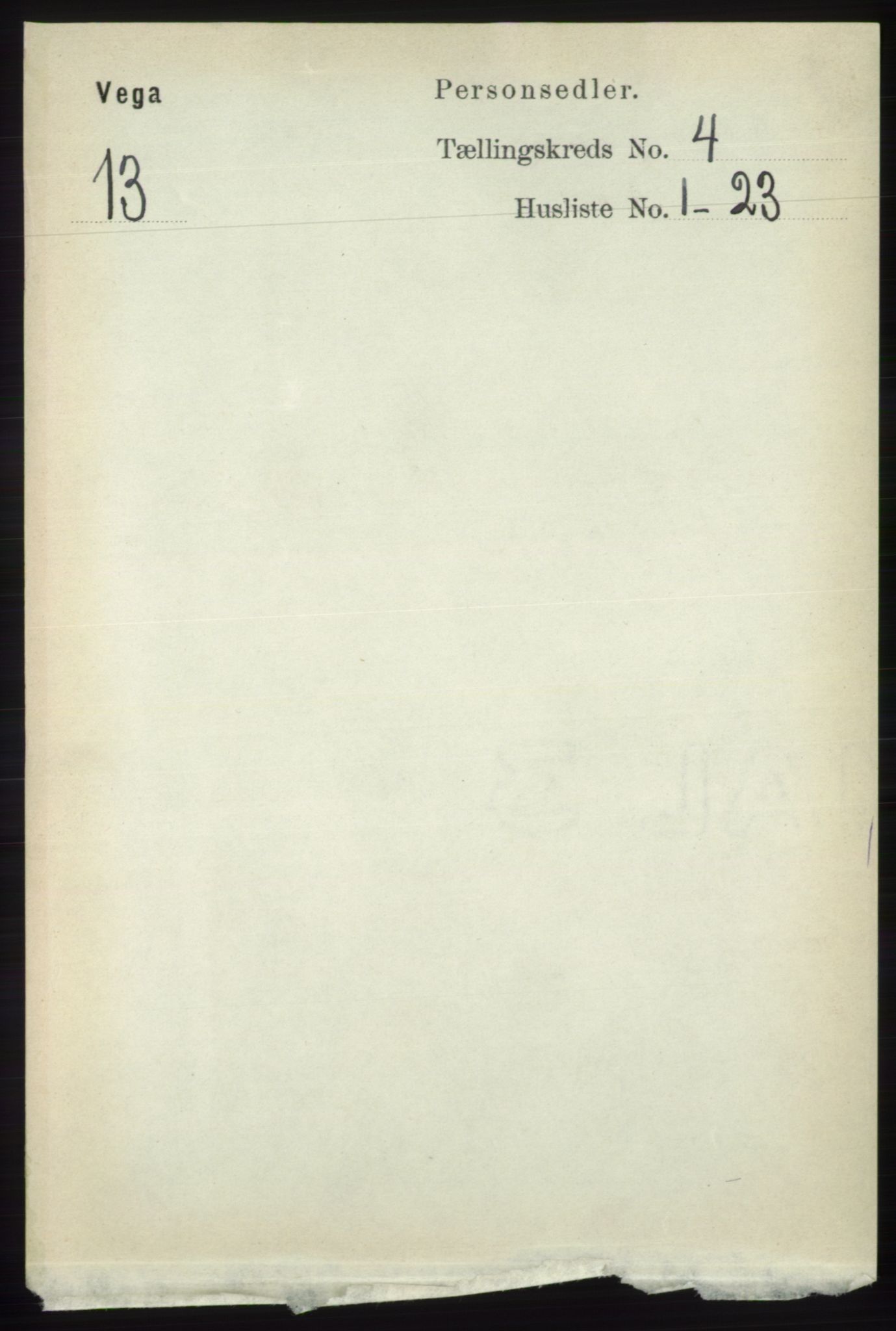 RA, 1891 census for 1815 Vega, 1891, p. 1457