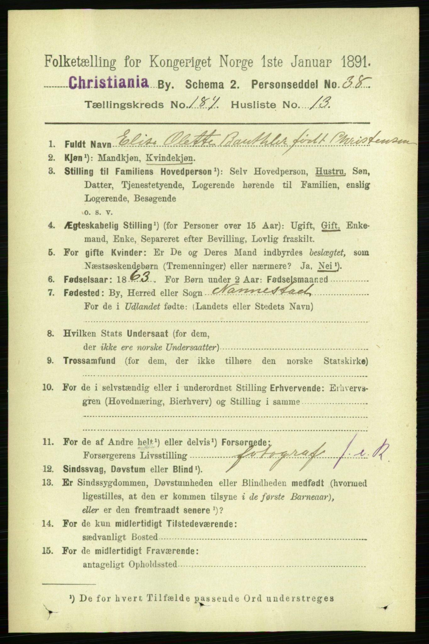 RA, 1891 census for 0301 Kristiania, 1891, p. 110567