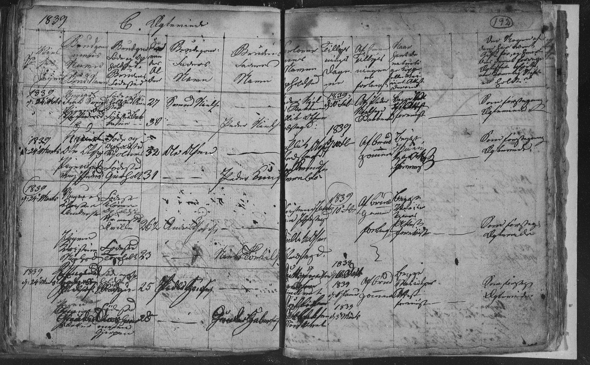 Siljan kirkebøker, SAKO/A-300/G/Ga/L0001: Parish register (copy) no. 1, 1827-1847, p. 192