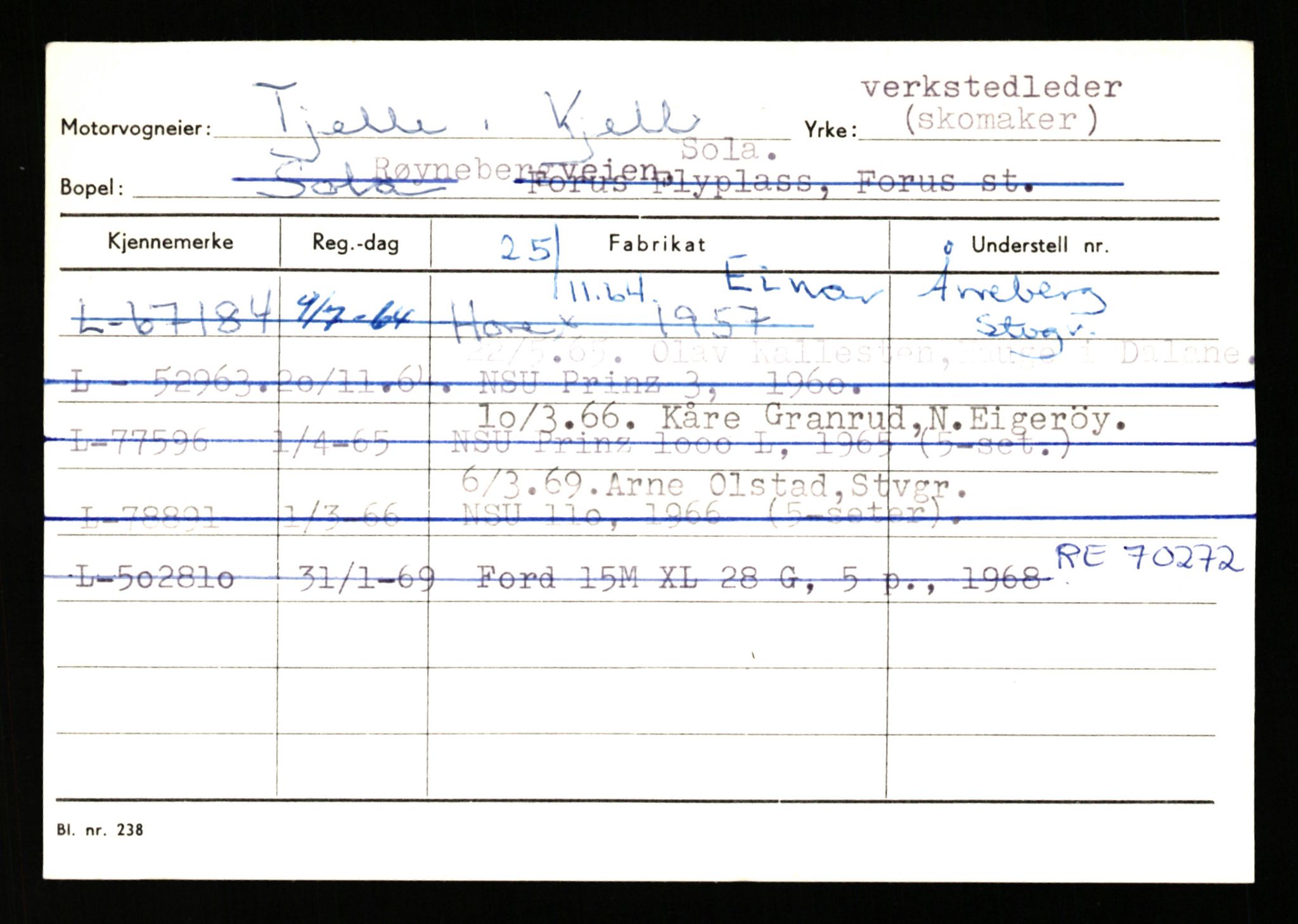 Stavanger trafikkstasjon, AV/SAST-A-101942/0/H/L0038: Sørbø - Tjeltveit, 1930-1971, p. 2765