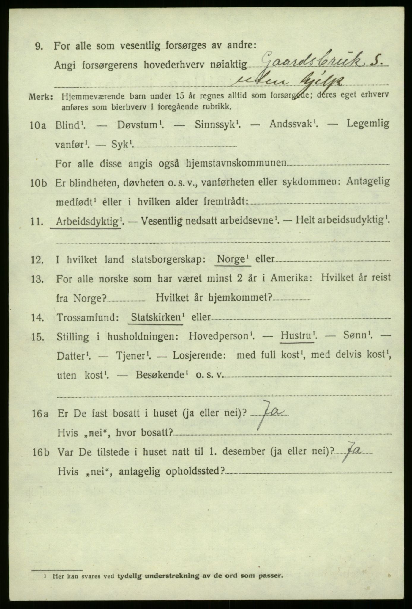 SAB, 1920 census for Askvoll, 1920, p. 4665