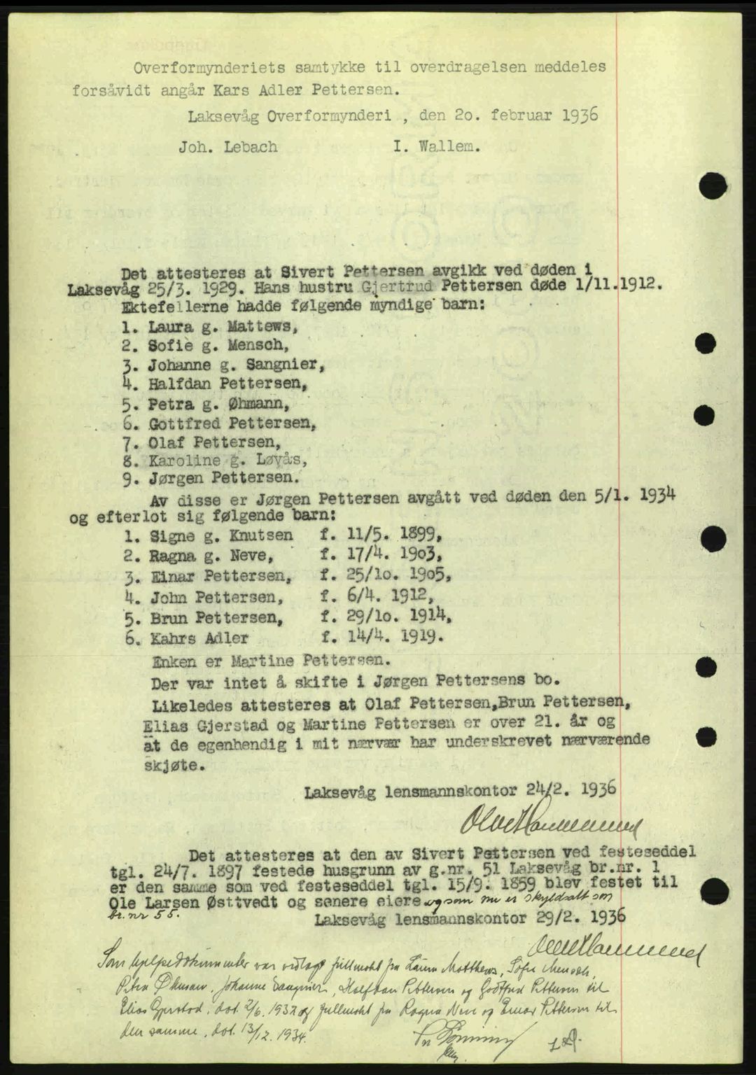 Midhordland sorenskriveri, SAB/A-3001/1/G/Gb/Gbk/L0001: Mortgage book no. A1-6, 1936-1937, Diary no: : 584/1936