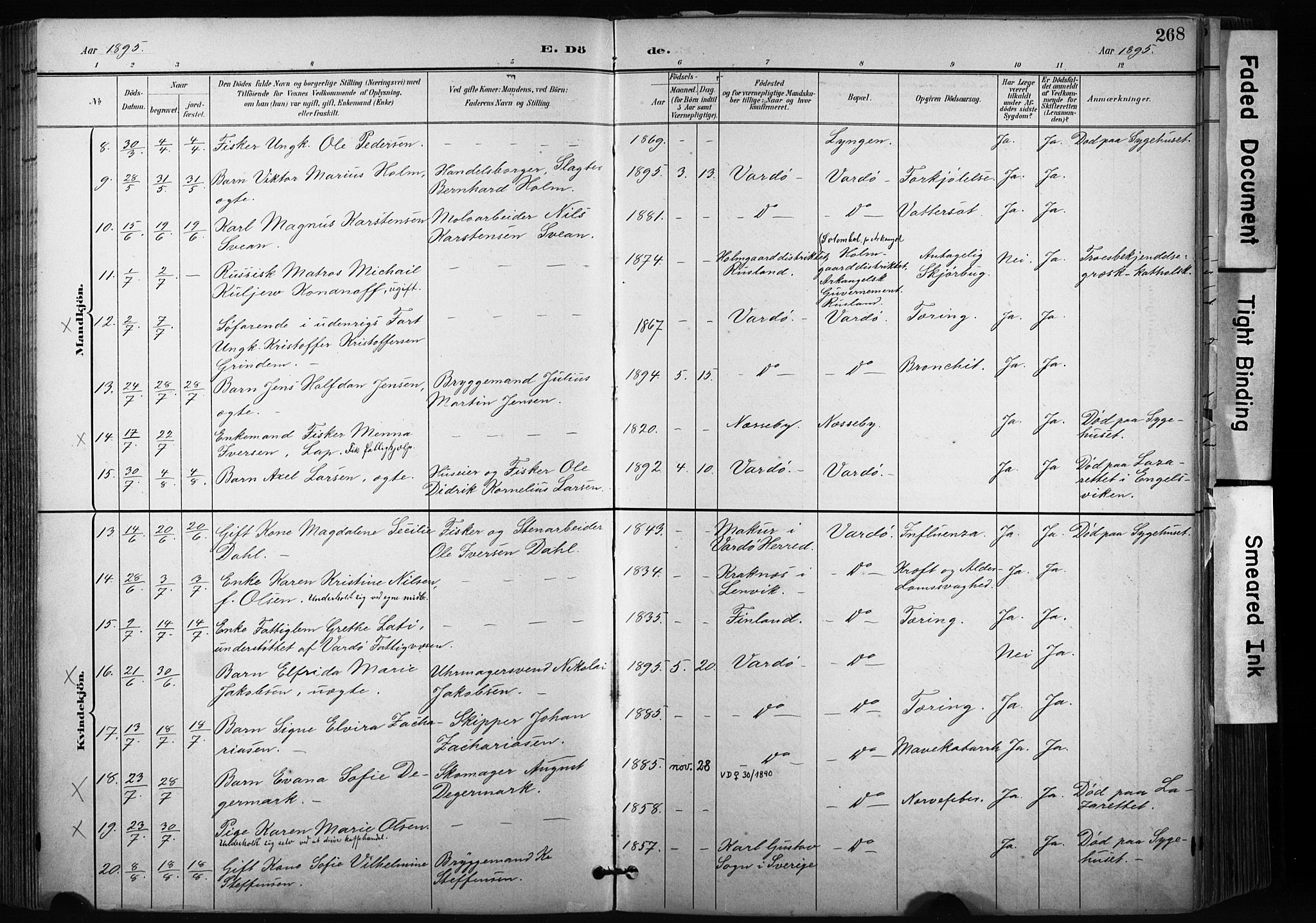 Vardø sokneprestkontor, SATØ/S-1332/H/Ha/L0010kirke: Parish register (official) no. 10, 1895-1907, p. 268