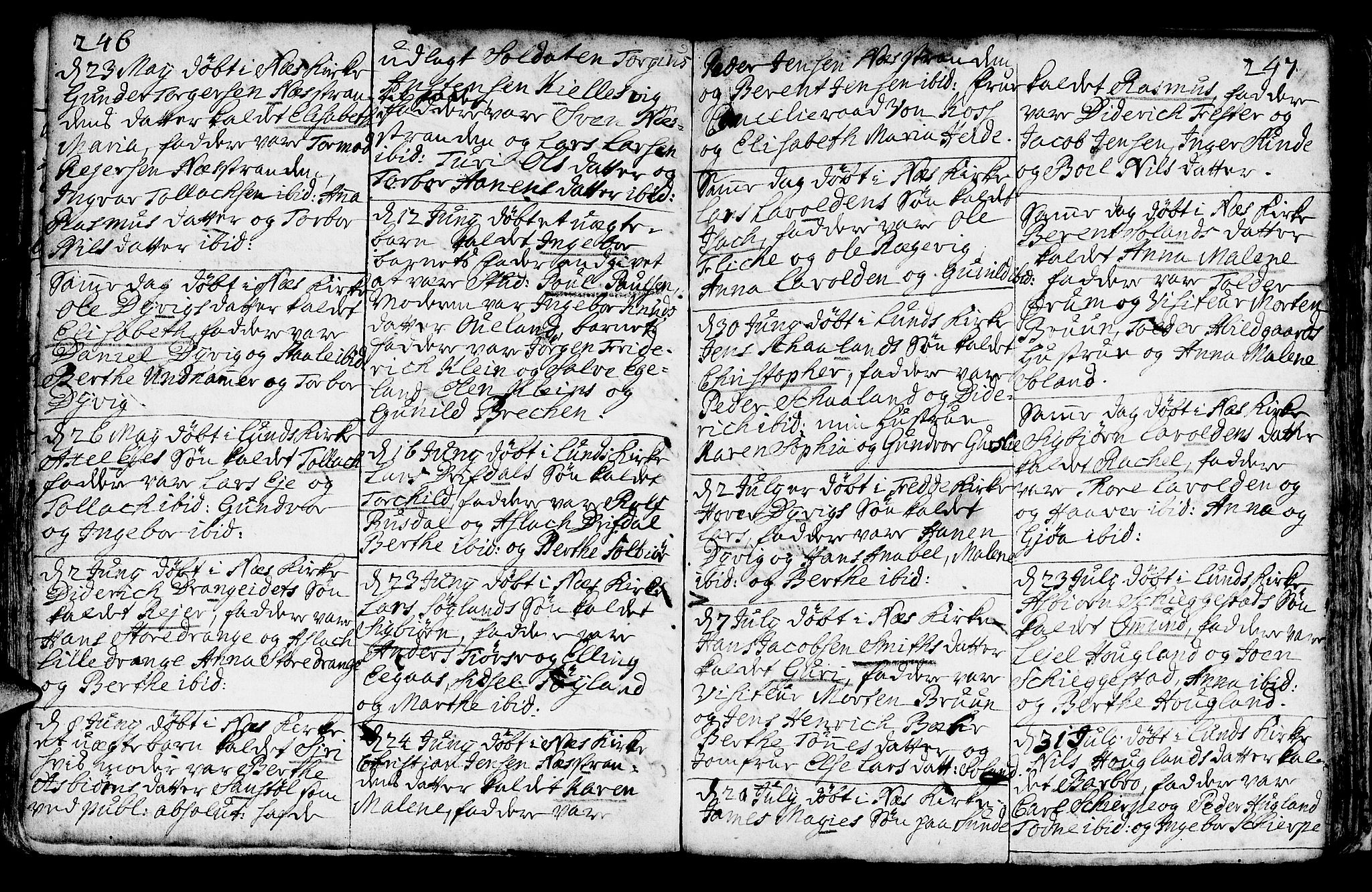 Lund sokneprestkontor, AV/SAST-A-101809/S06/L0002: Parish register (official) no. A 2, 1738-1760, p. 246-247