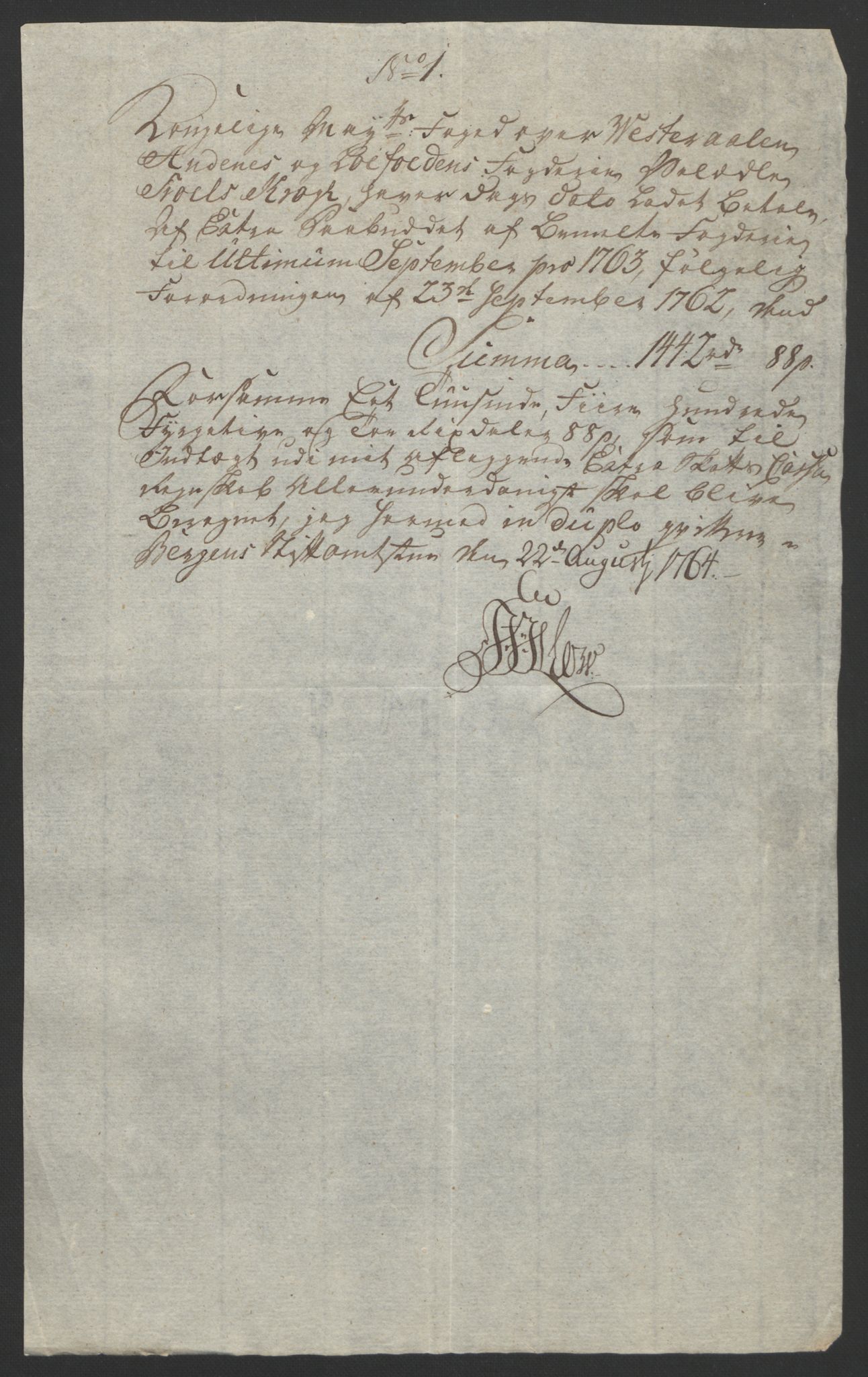 Rentekammeret inntil 1814, Reviderte regnskaper, Fogderegnskap, AV/RA-EA-4092/R67/L4747: Ekstraskatten Vesterålen, Andenes og Lofoten, 1762-1766, p. 331