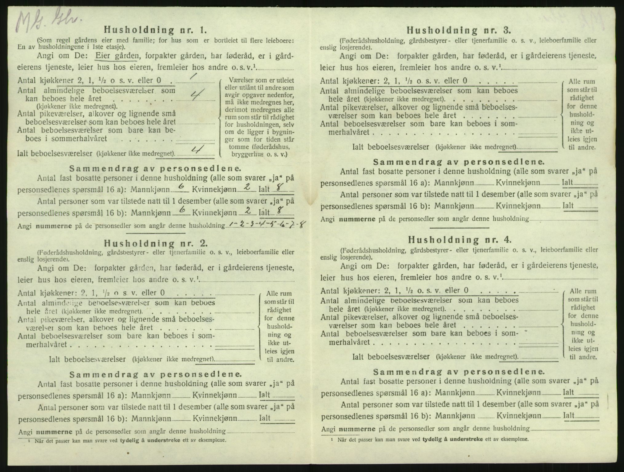 SAKO, 1920 census for Brunlanes, 1920, p. 1466