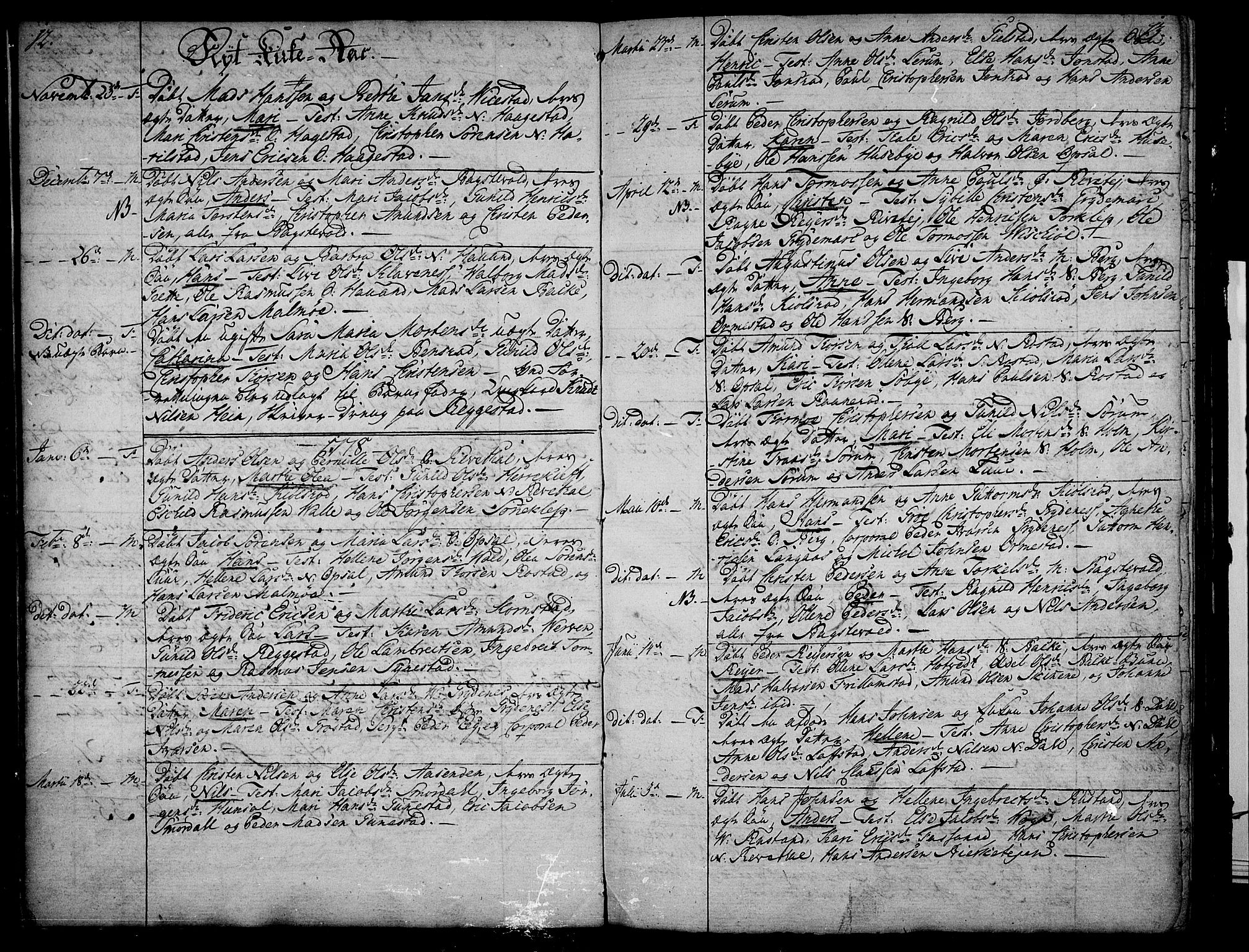 Våle kirkebøker, SAKO/A-334/F/Fa/L0005: Parish register (official) no. I 5, 1773-1808, p. 12-13