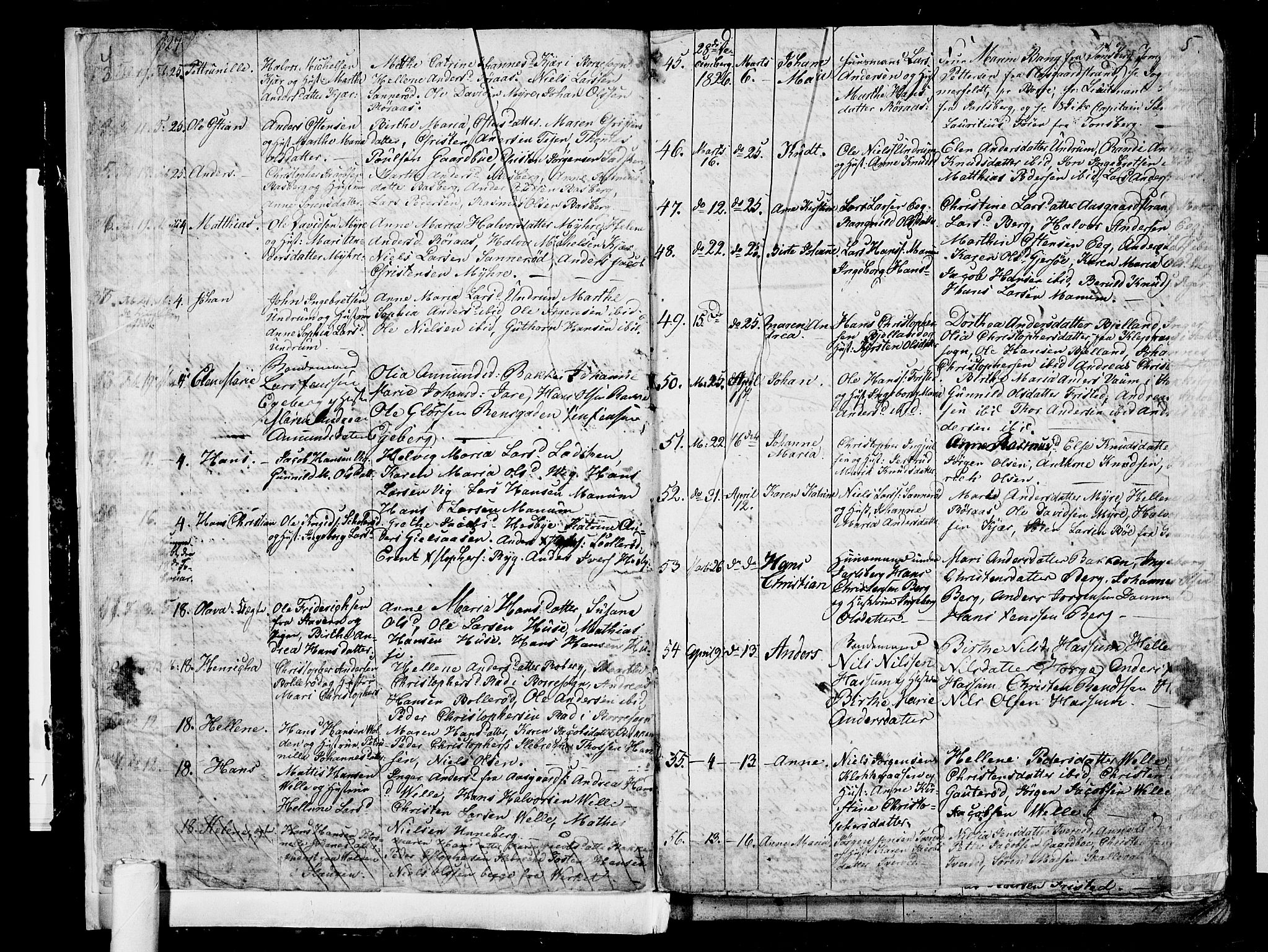 Sem kirkebøker, AV/SAKO-A-5/G/Ga/L0002: Parish register (copy) no. I 2, 1826-1844, p. 4-5