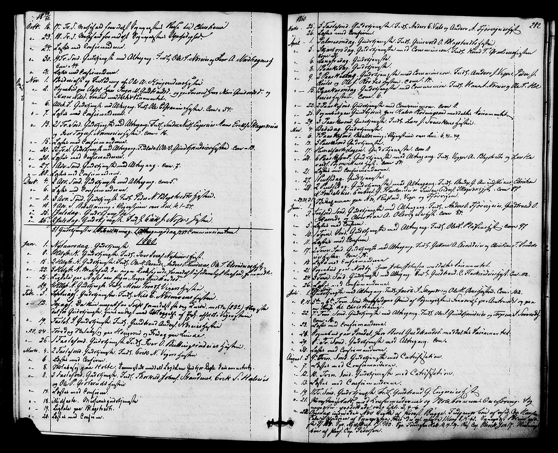 Ådal kirkebøker, AV/SAKO-A-248/F/Fa/L0002: Parish register (official) no. I 2, 1857-1883, p. 282