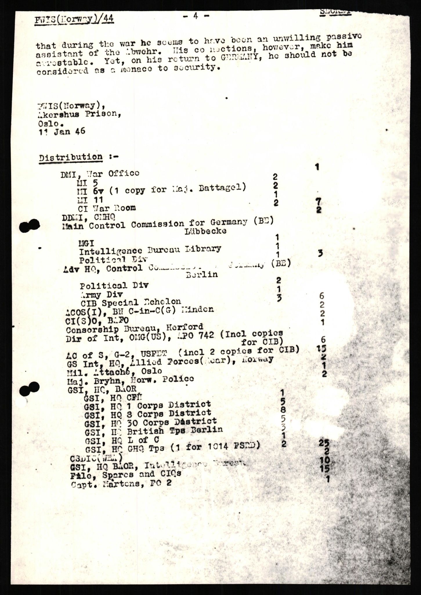 Forsvaret, Forsvarets overkommando II, AV/RA-RAFA-3915/D/Db/L0020: CI Questionaires. Tyske okkupasjonsstyrker i Norge. Tyskere., 1945-1946, p. 439