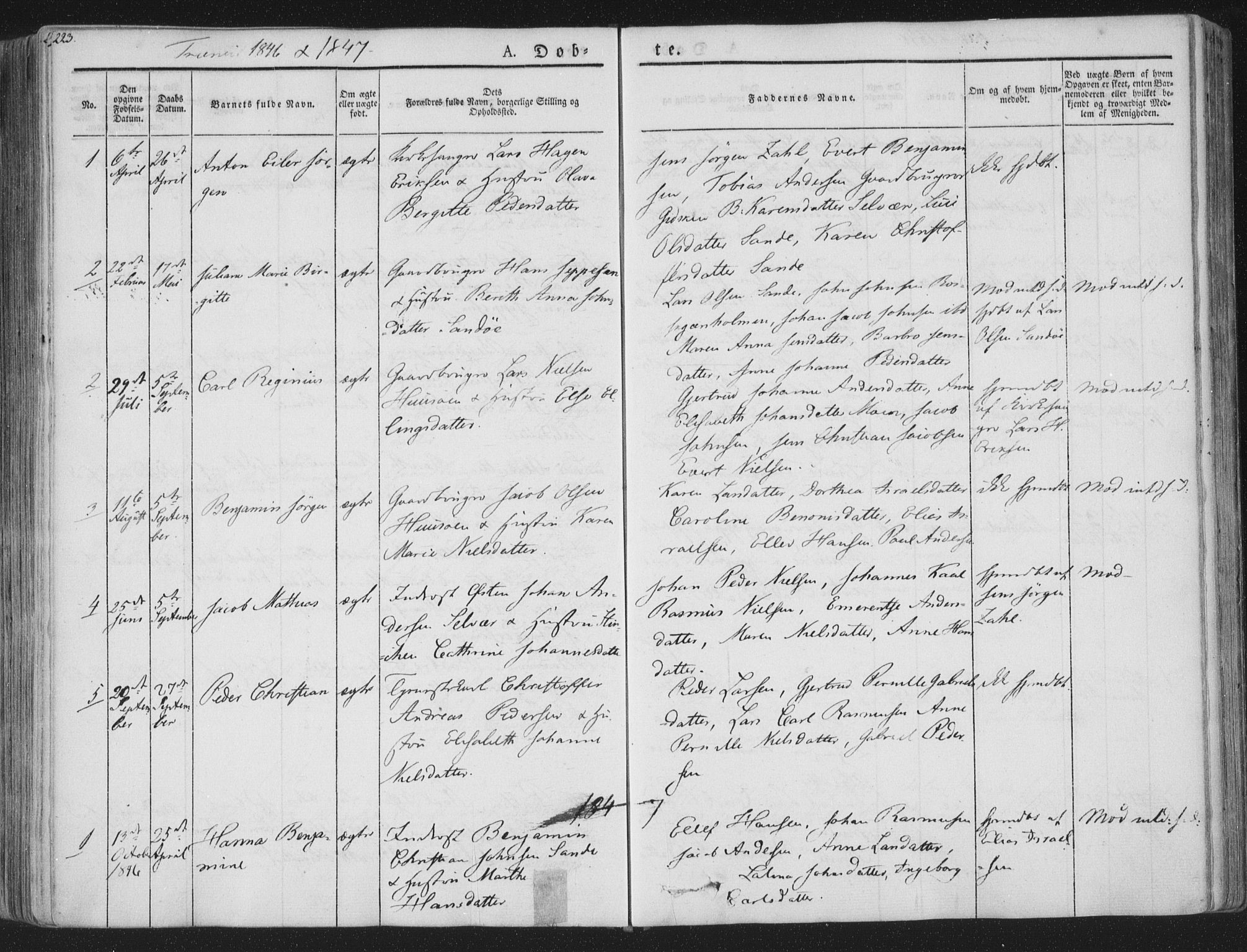Ministerialprotokoller, klokkerbøker og fødselsregistre - Nordland, SAT/A-1459/839/L0565: Parish register (official) no. 839A02, 1825-1862, p. 223