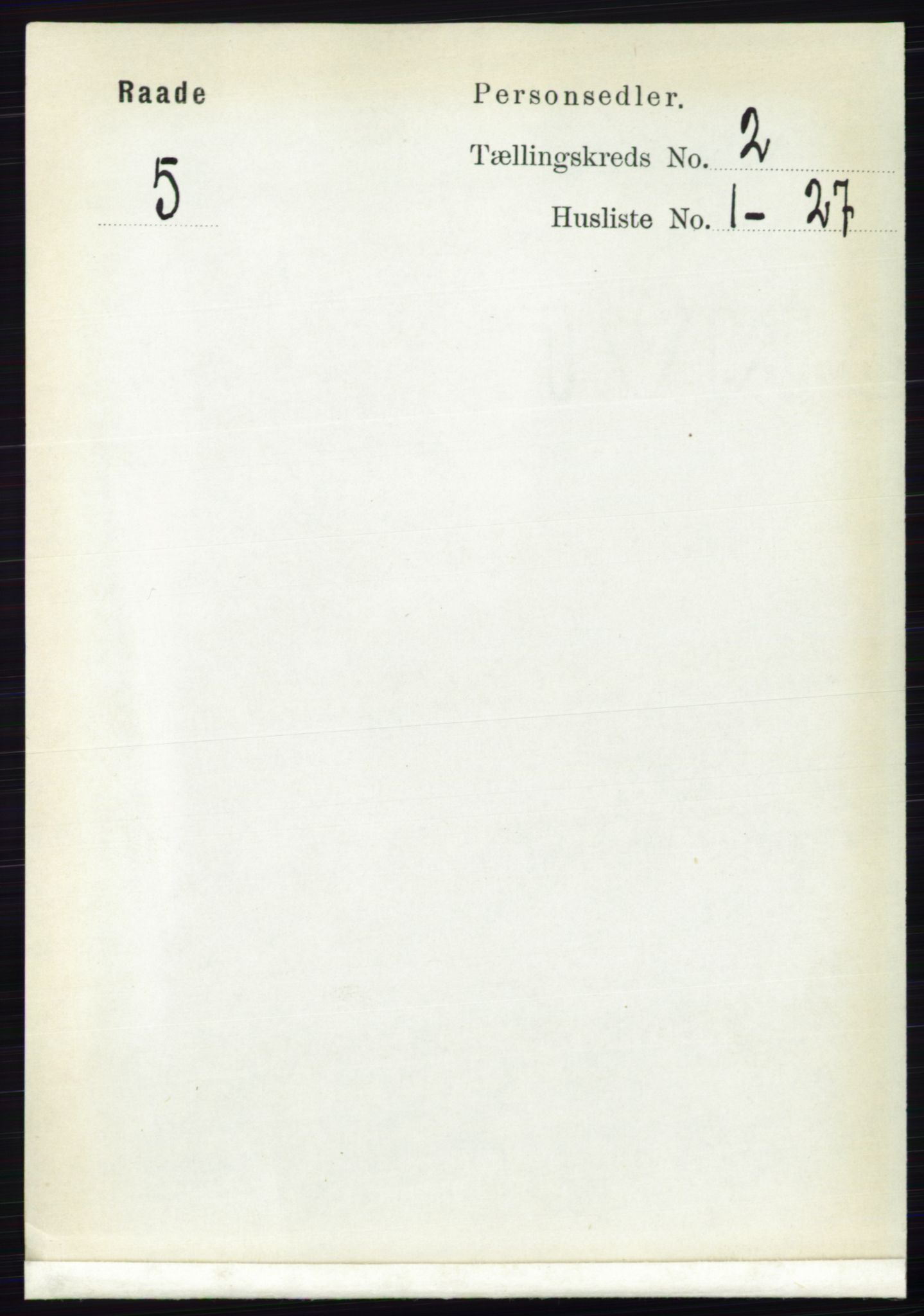 RA, 1891 census for 0135 Råde, 1891, p. 612