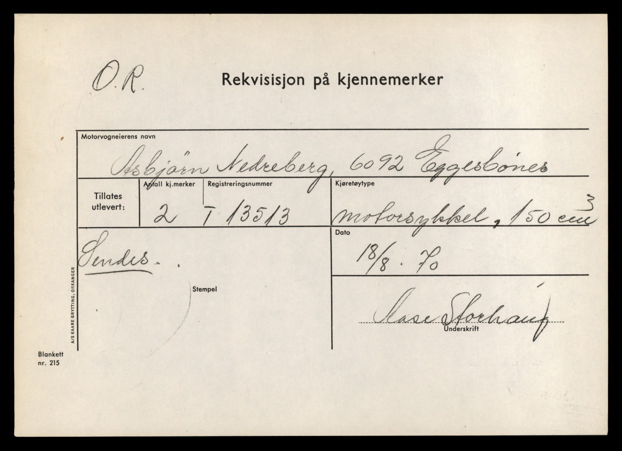 Møre og Romsdal vegkontor - Ålesund trafikkstasjon, AV/SAT-A-4099/F/Fe/L0039: Registreringskort for kjøretøy T 13361 - T 13530, 1927-1998, p. 2709