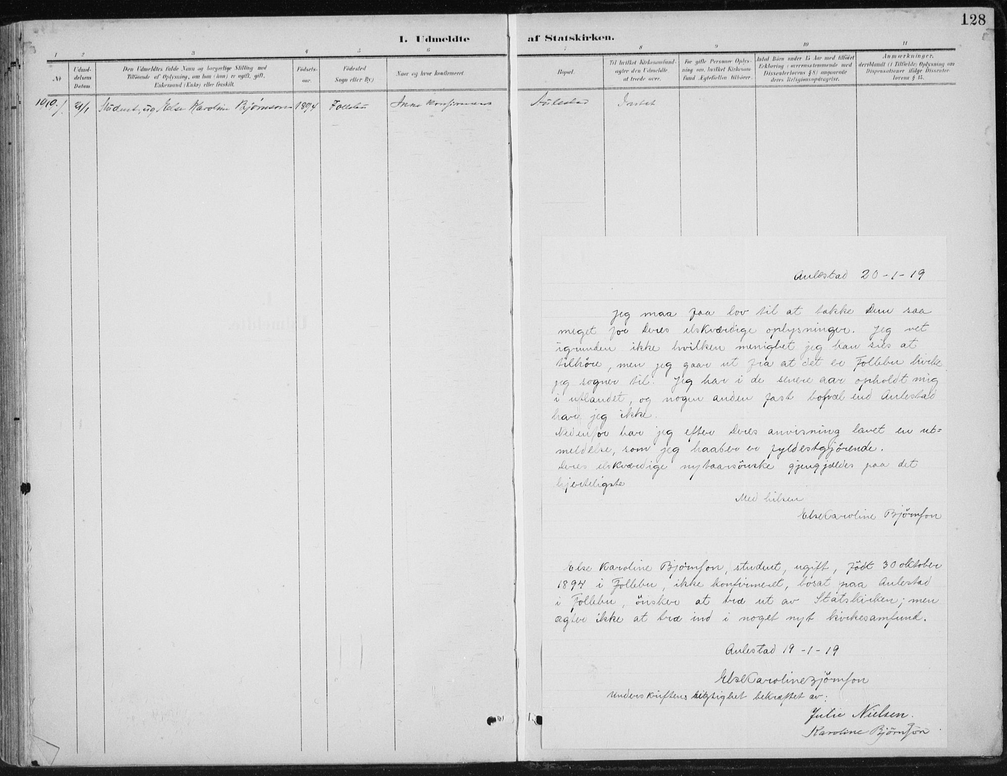 Østre Gausdal prestekontor, SAH/PREST-092/H/Ha/Haa/L0005: Parish register (official) no. 5, 1902-1920, p. 128