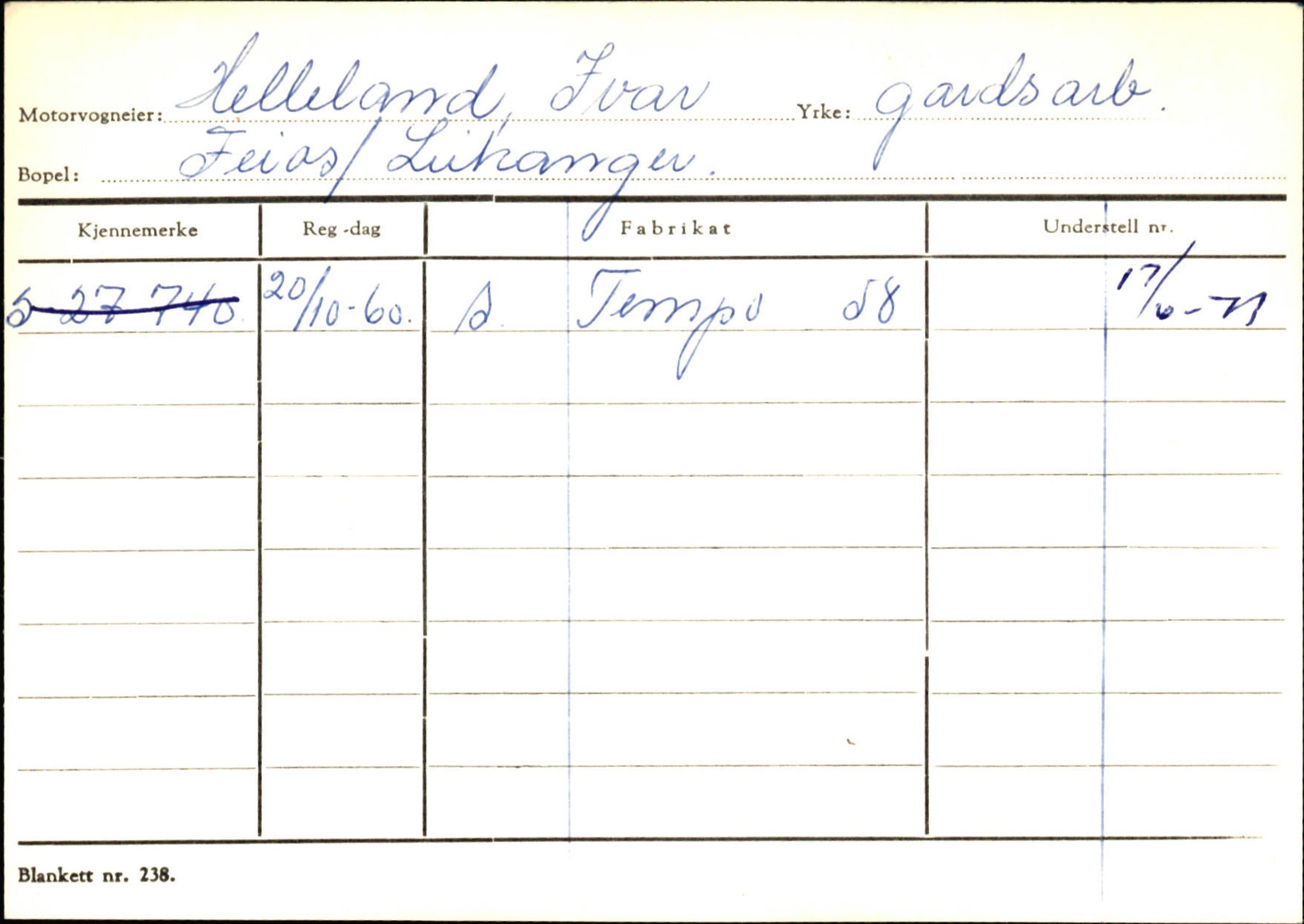 Statens vegvesen, Sogn og Fjordane vegkontor, AV/SAB-A-5301/4/F/L0126: Eigarregister Fjaler M-Å. Leikanger A-Å, 1945-1975, p. 1380