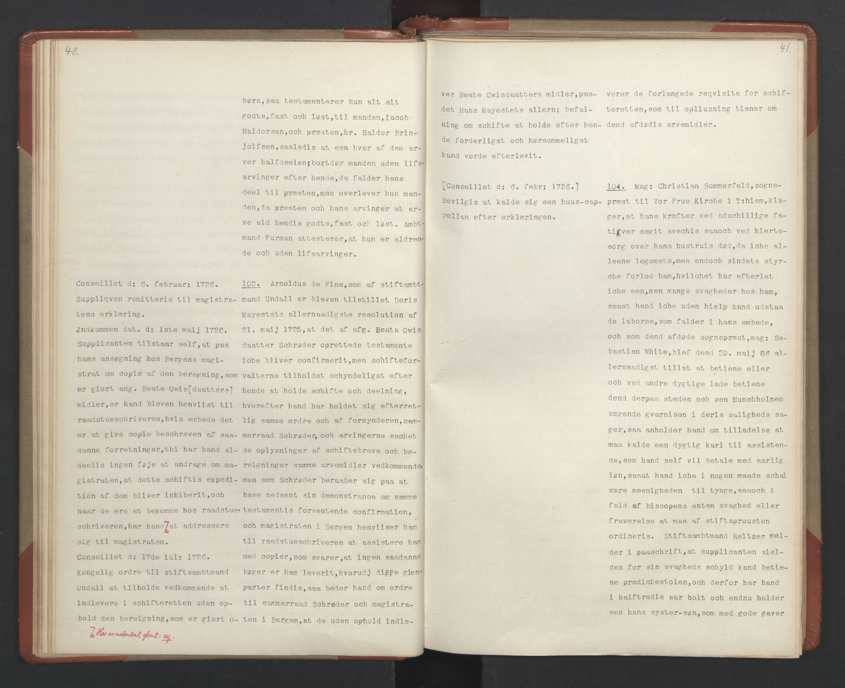Avskriftsamlingen, AV/RA-EA-4022/F/Fa/L0089: Supplikker, 1726, p. 24