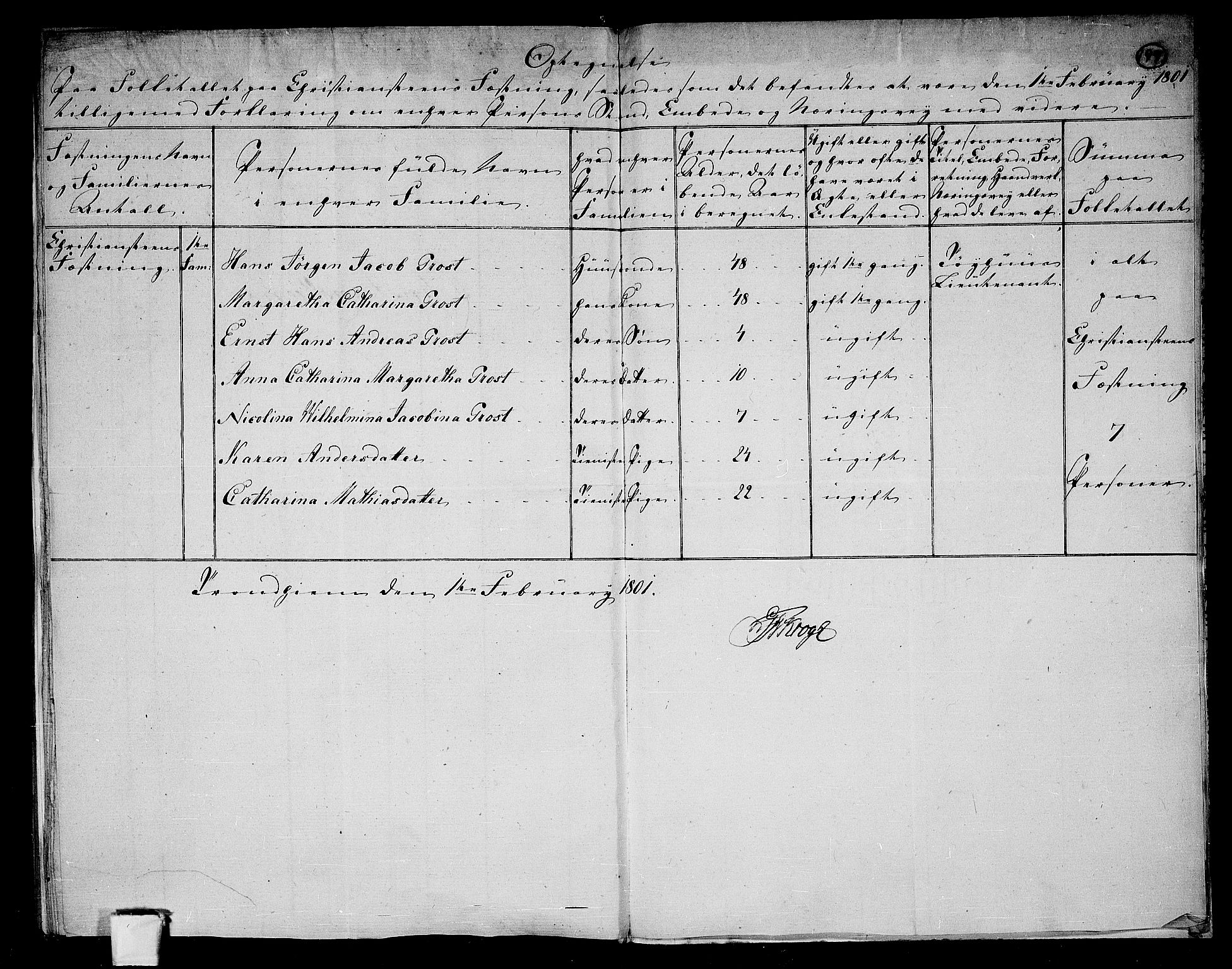 RA, 1801 census for 1601 Trondheim, 1801, p. 196b-197a