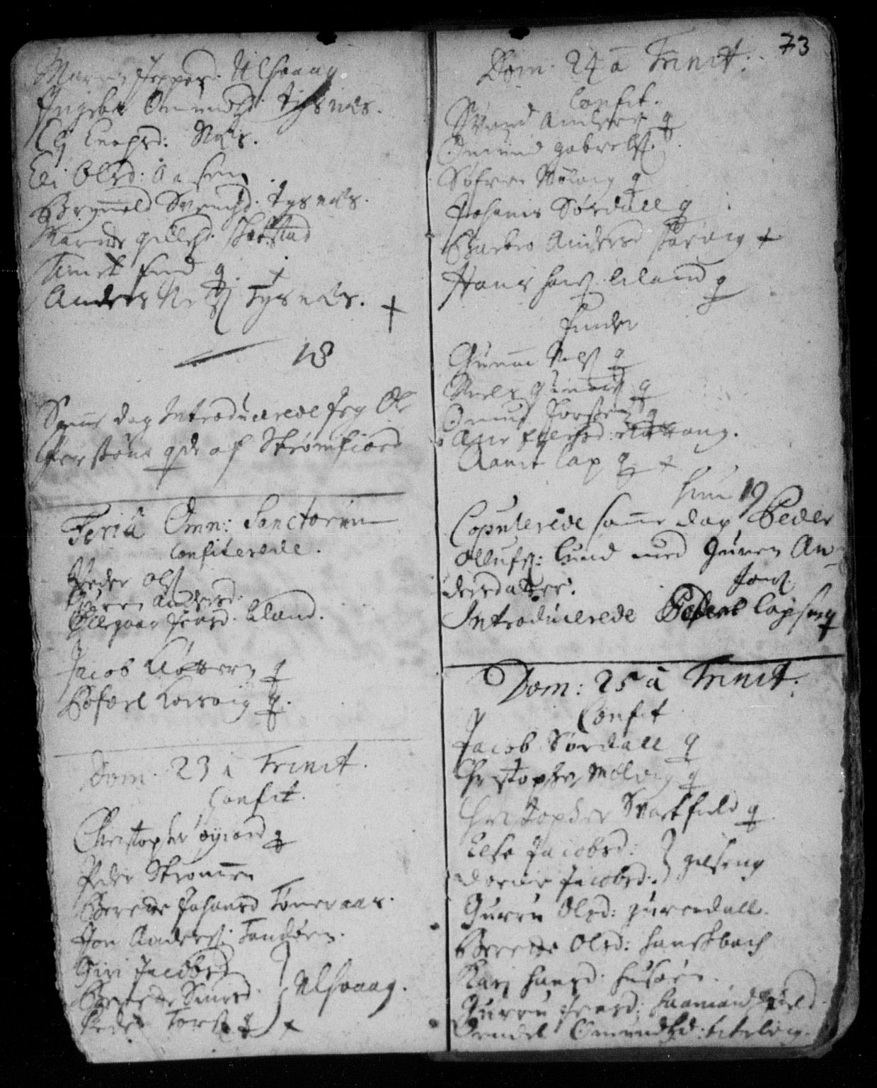 Ministerialprotokoller, klokkerbøker og fødselsregistre - Nordland, AV/SAT-A-1459/859/L0840: Parish register (official) no. 859A00, 1708-1738, p. 73