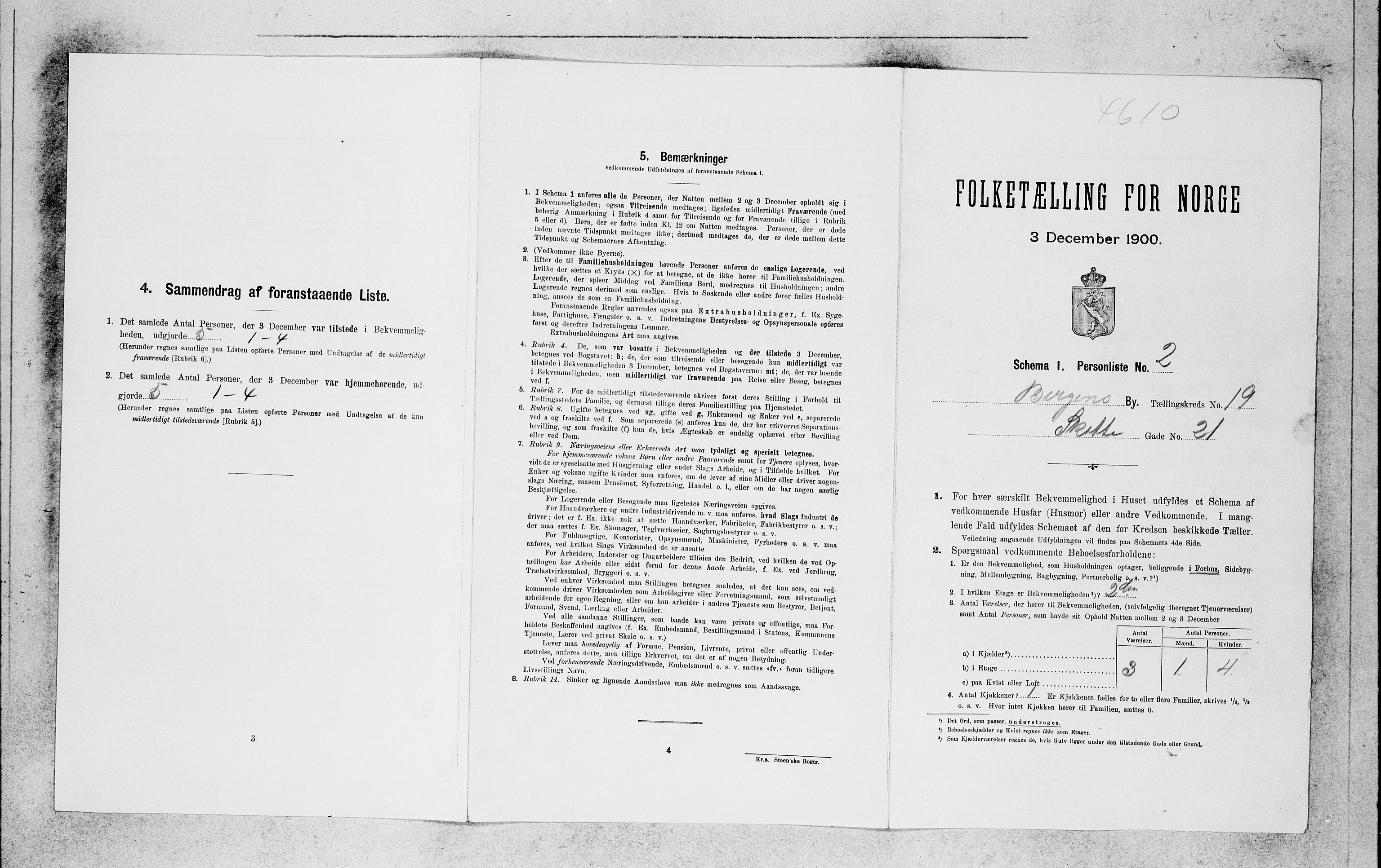 SAB, 1900 census for Bergen, 1900, p. 3862