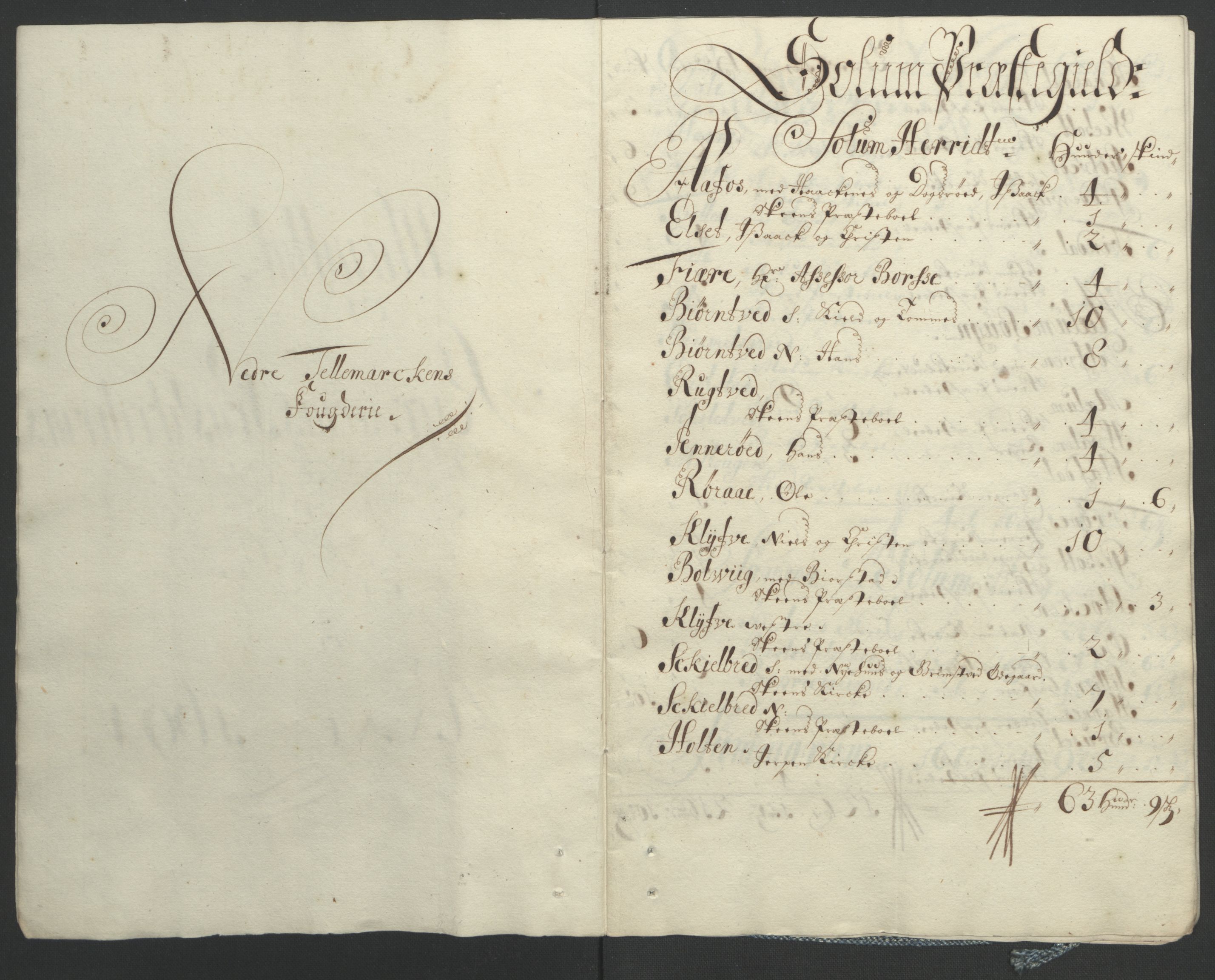 Rentekammeret inntil 1814, Reviderte regnskaper, Fogderegnskap, RA/EA-4092/R36/L2092: Fogderegnskap Øvre og Nedre Telemark og Bamble, 1694, p. 108