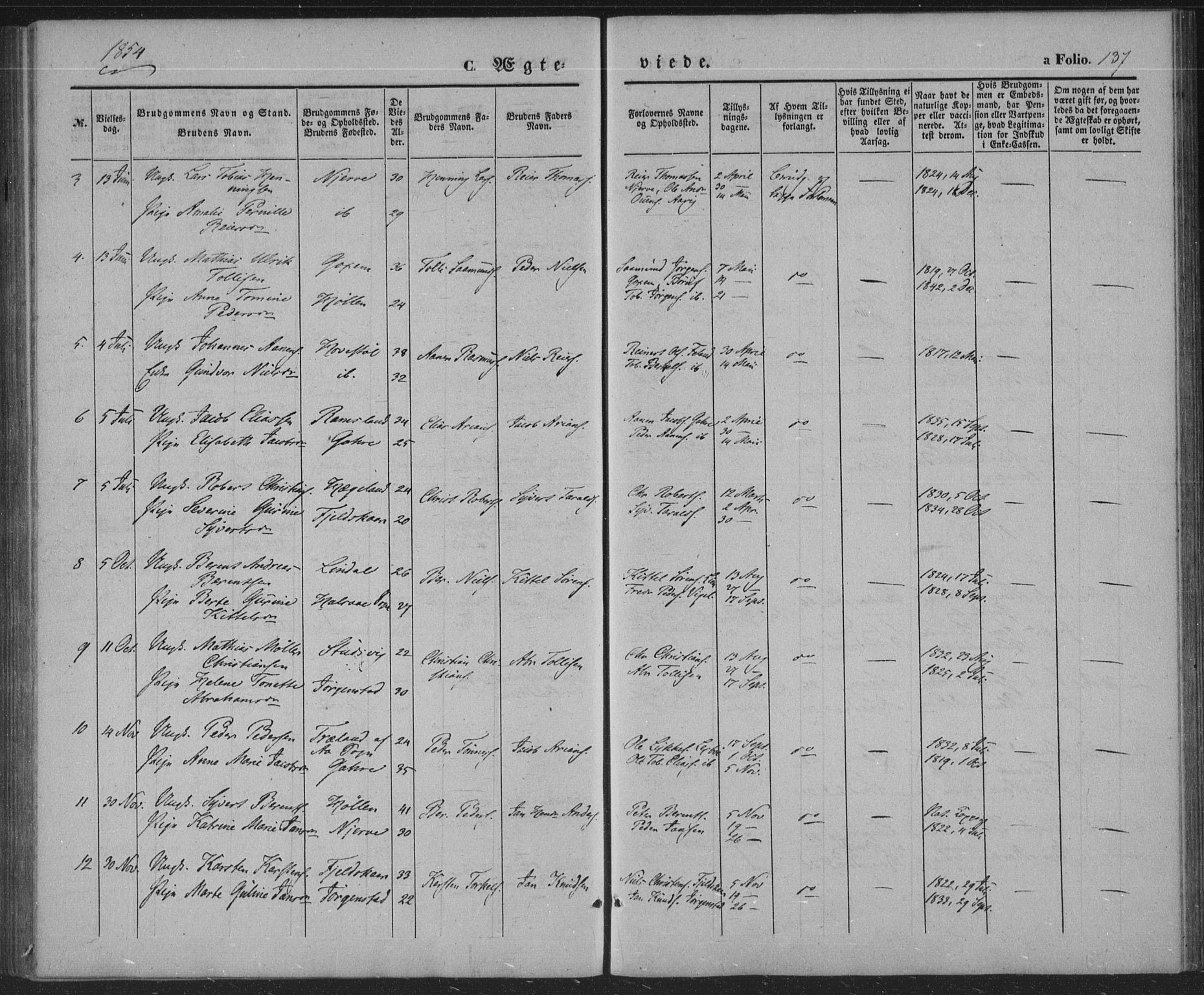 Sør-Audnedal sokneprestkontor, AV/SAK-1111-0039/F/Fa/Faa/L0002: Parish register (official) no. A 2, 1848-1867, p. 137