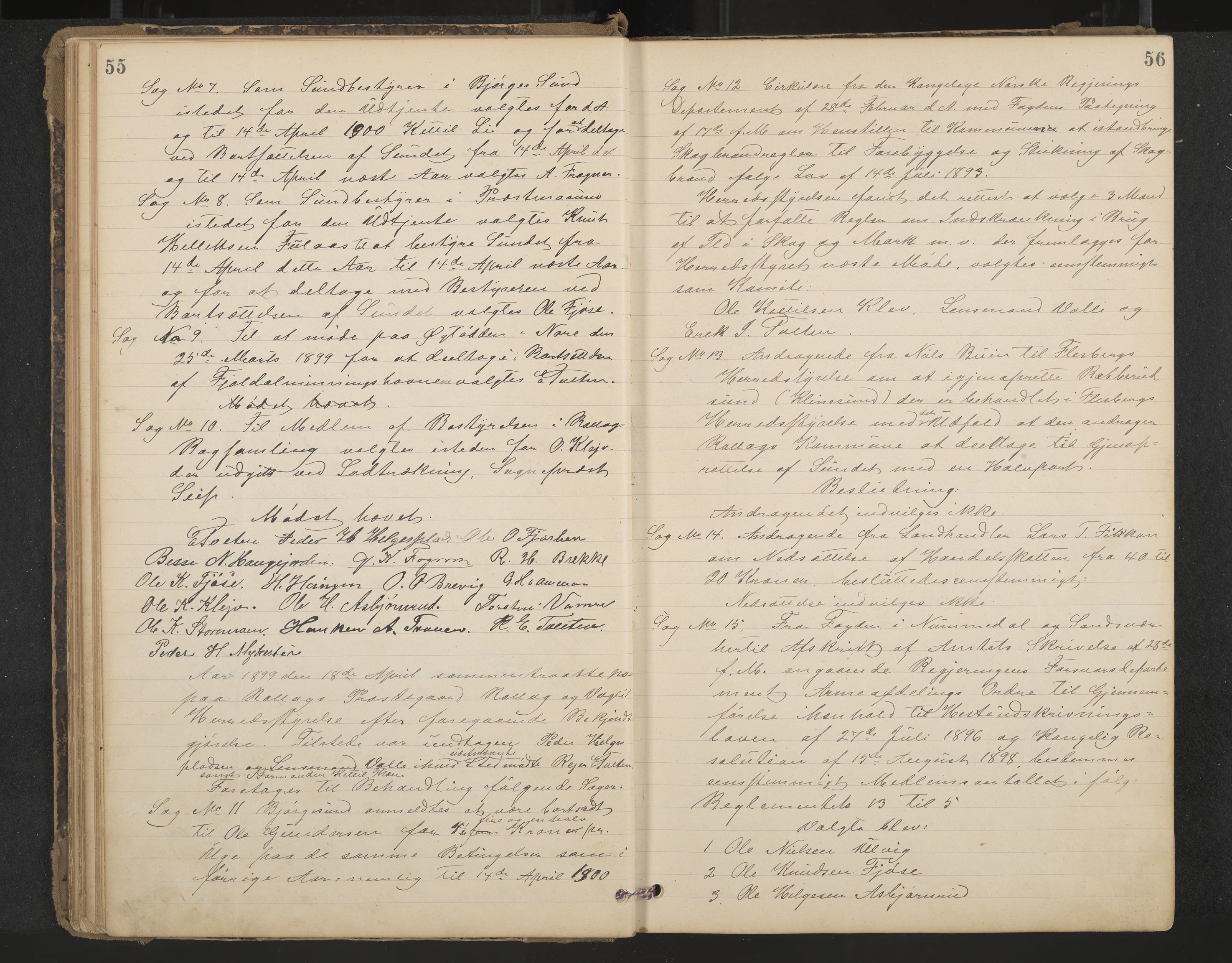 Rollag formannskap og sentraladministrasjon, IKAK/0632021-2/A/Aa/L0004: Møtebok, 1897-1909, p. 55-56