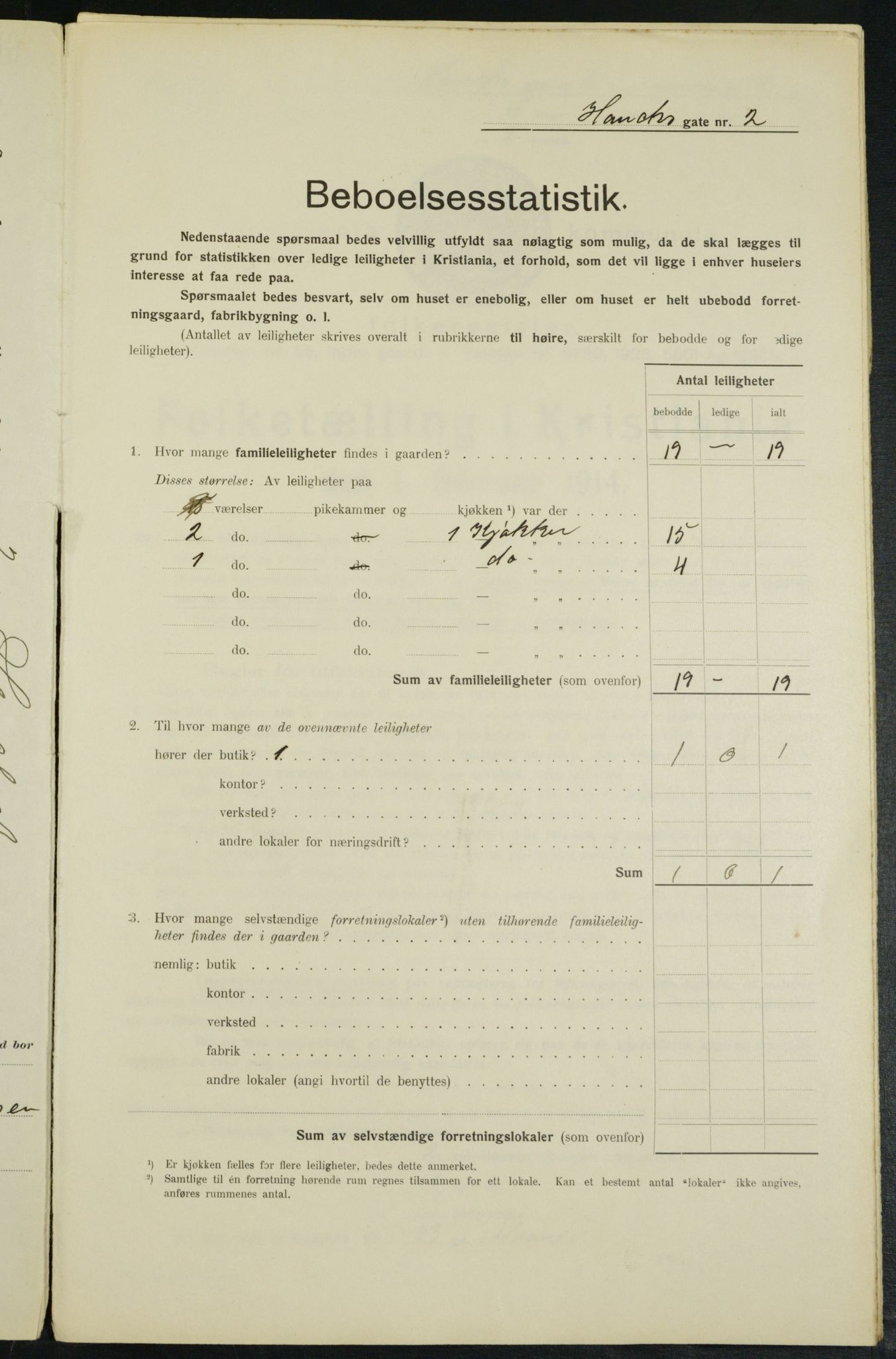 OBA, Municipal Census 1914 for Kristiania, 1914, p. 35114