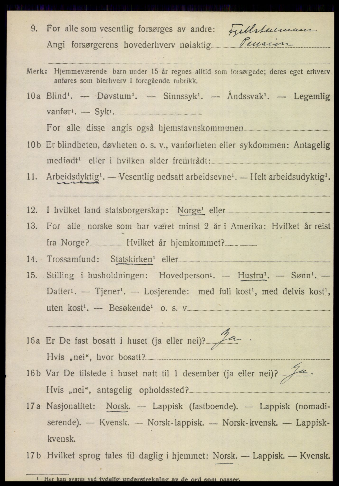 SAT, 1920 census for Hattfjelldal, 1920, p. 1589