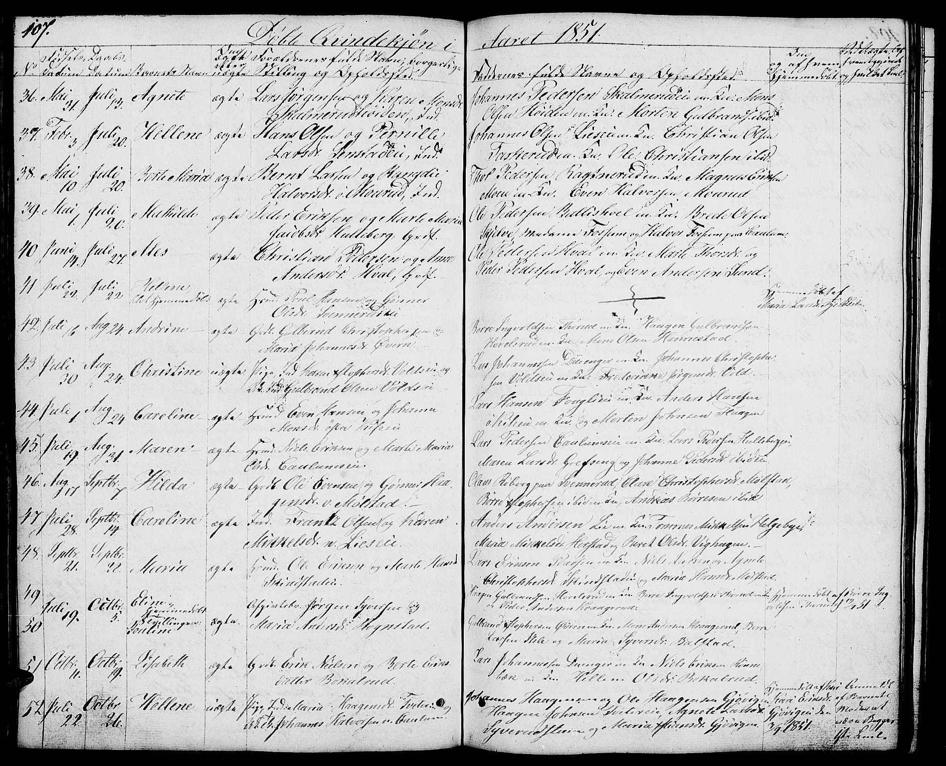 Nes prestekontor, Hedmark, AV/SAH-PREST-020/L/La/L0004: Parish register (copy) no. 4, 1832-1861, p. 107