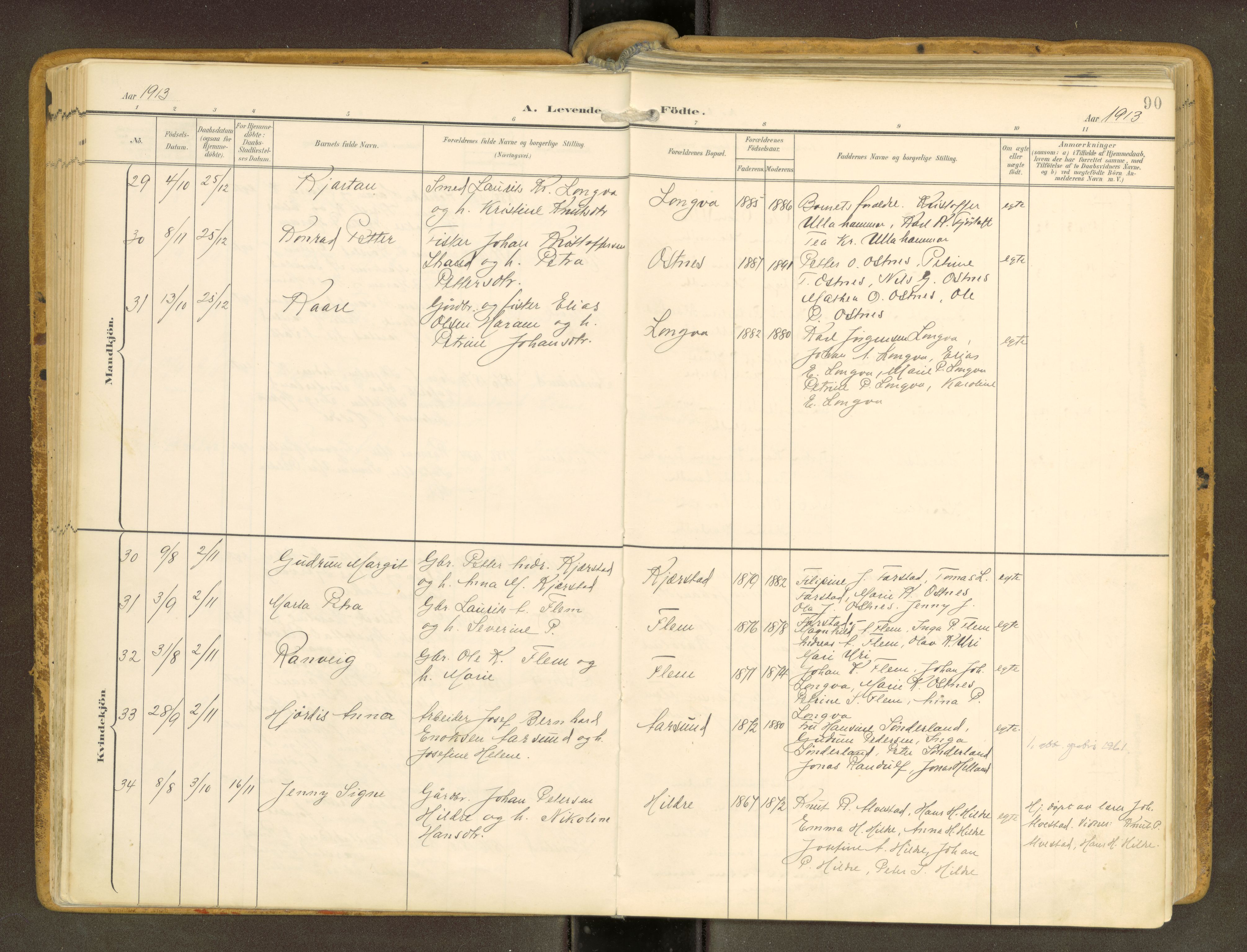 Ministerialprotokoller, klokkerbøker og fødselsregistre - Møre og Romsdal, SAT/A-1454/536/L0517: Parish register (official) no. 536A--, 1897-1917, p. 90