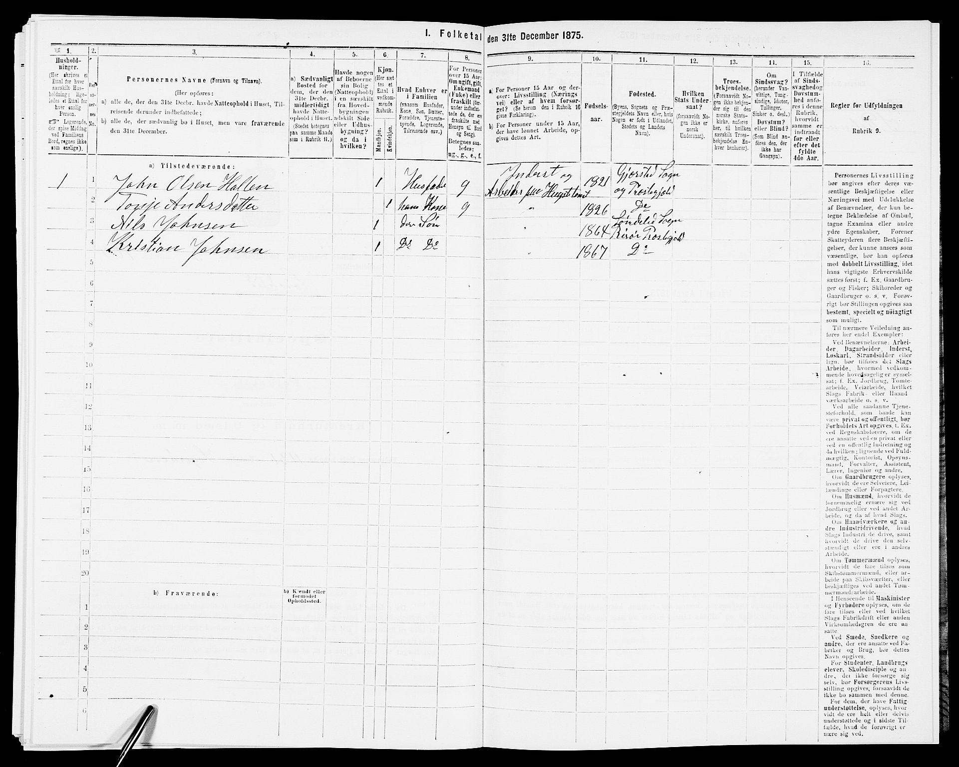 SAK, 1875 census for 0913L Risør/Søndeled, 1875, p. 597